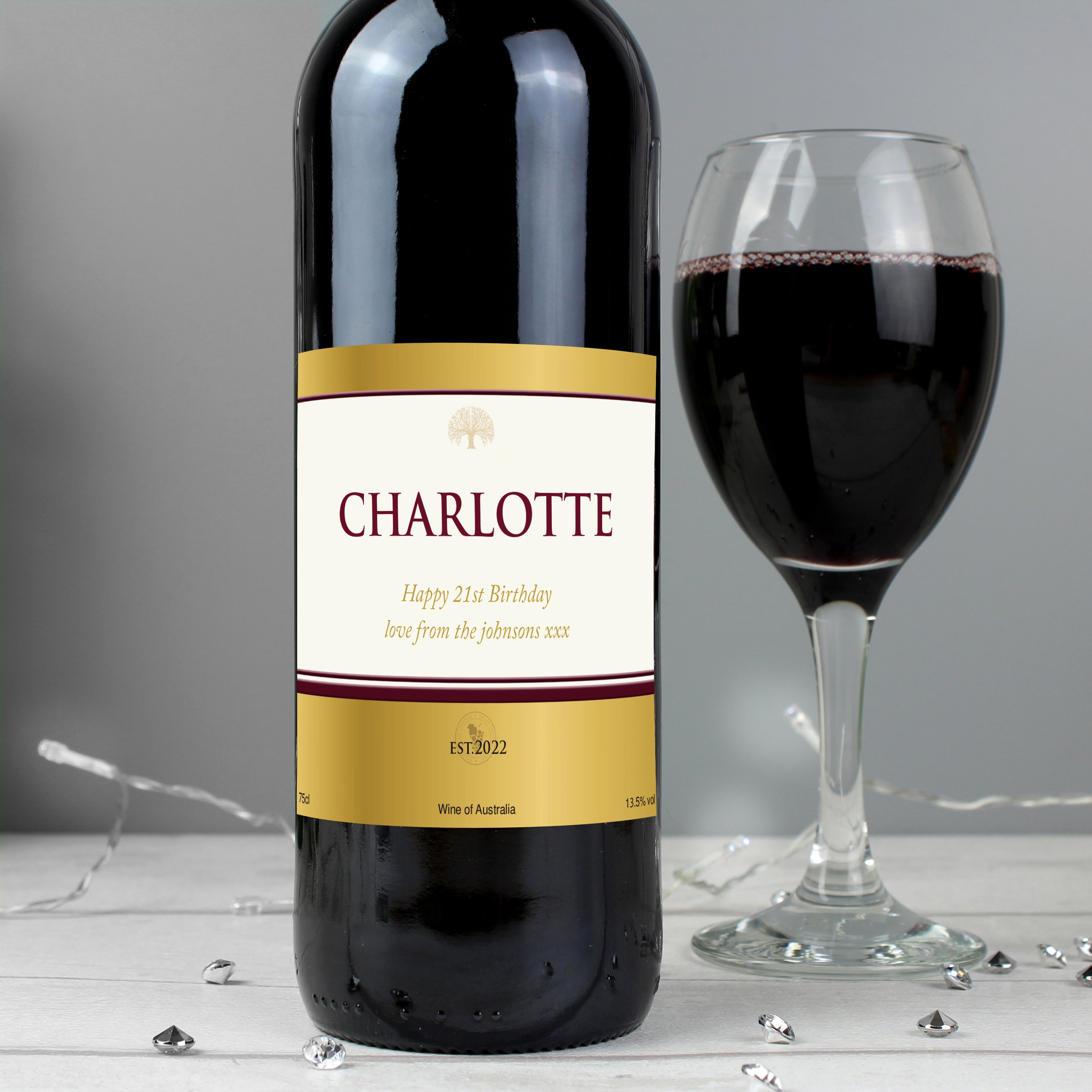 Personalised Gold Label Red Wine - gift & personalise