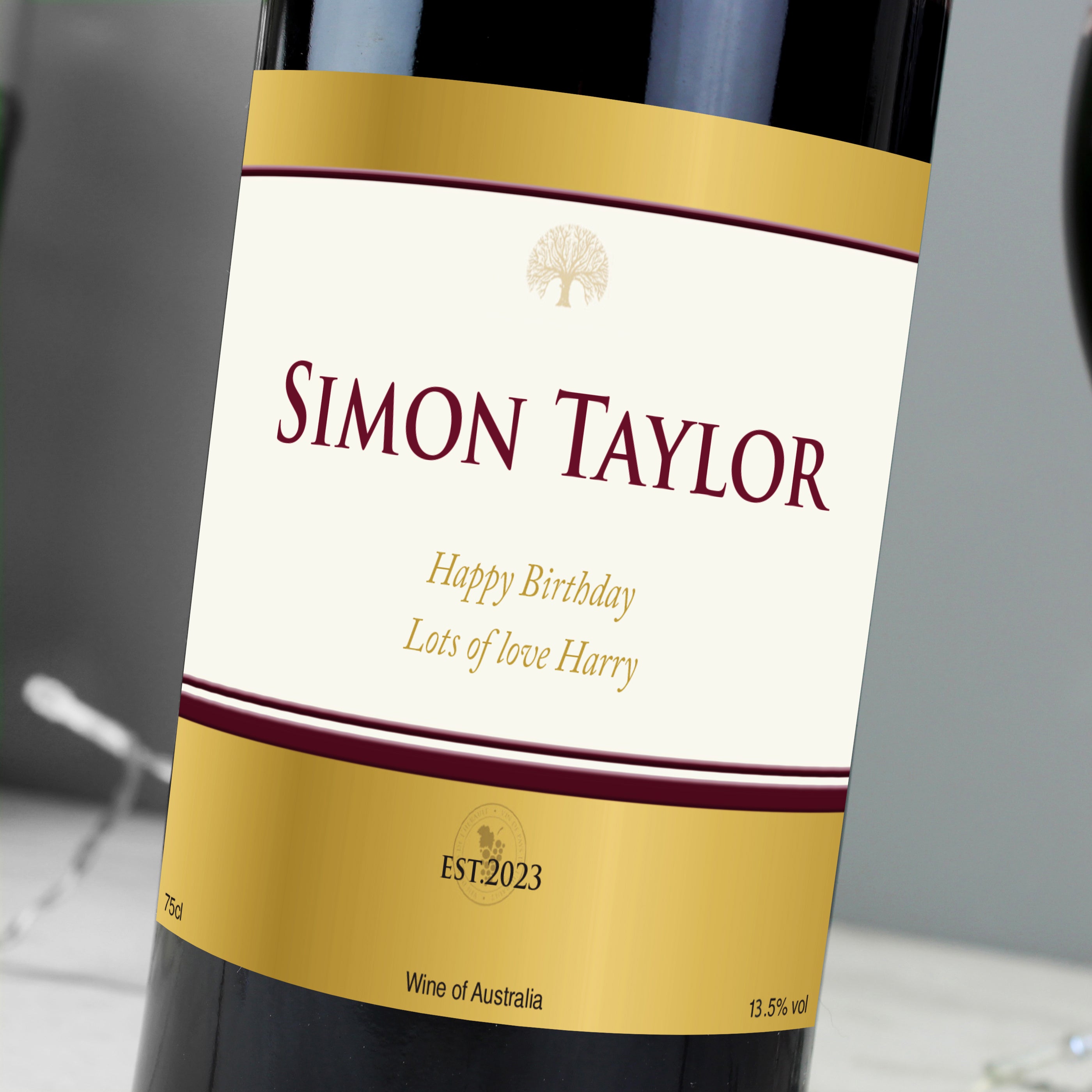 Personalised Gold Label Red Wine - gift & personalise