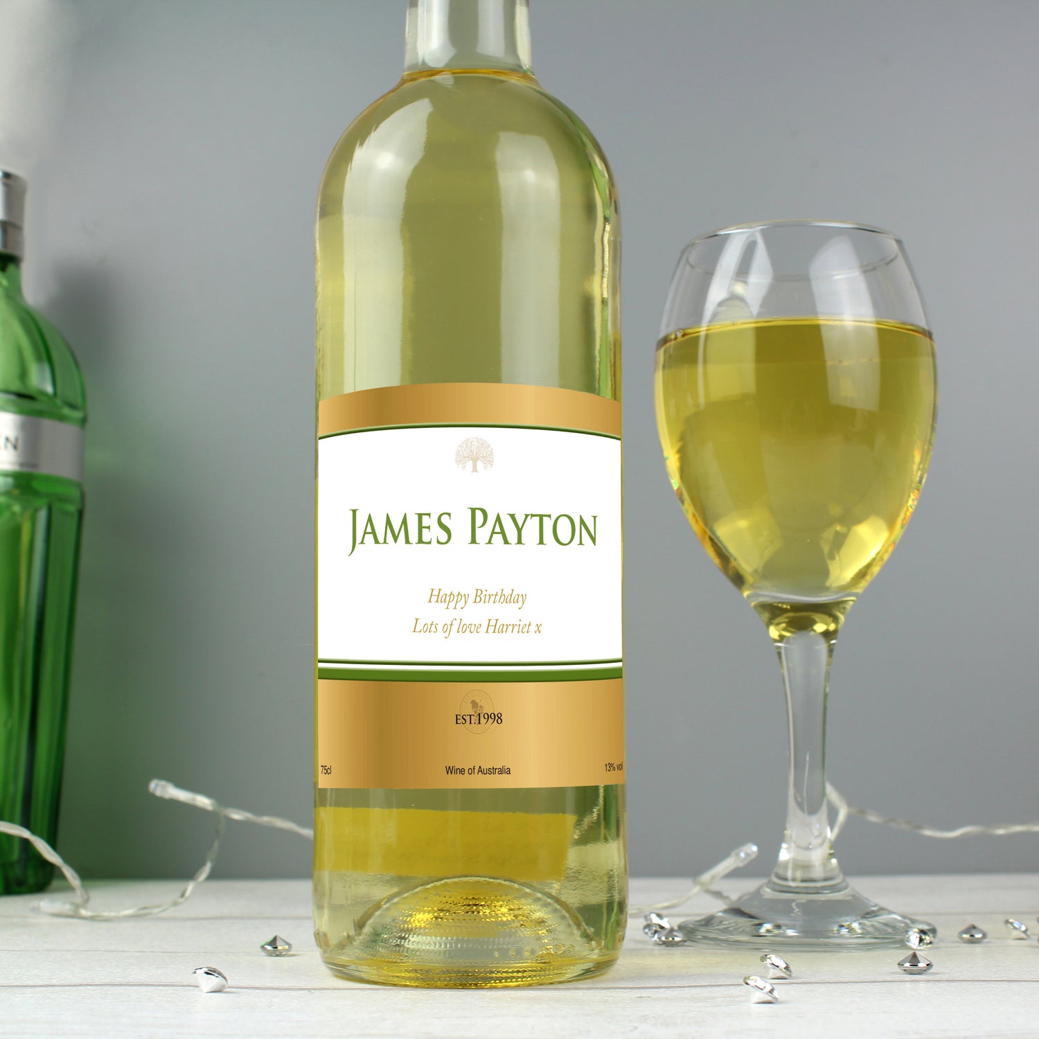 Personalised Gold Label White Wine - gift & personalise