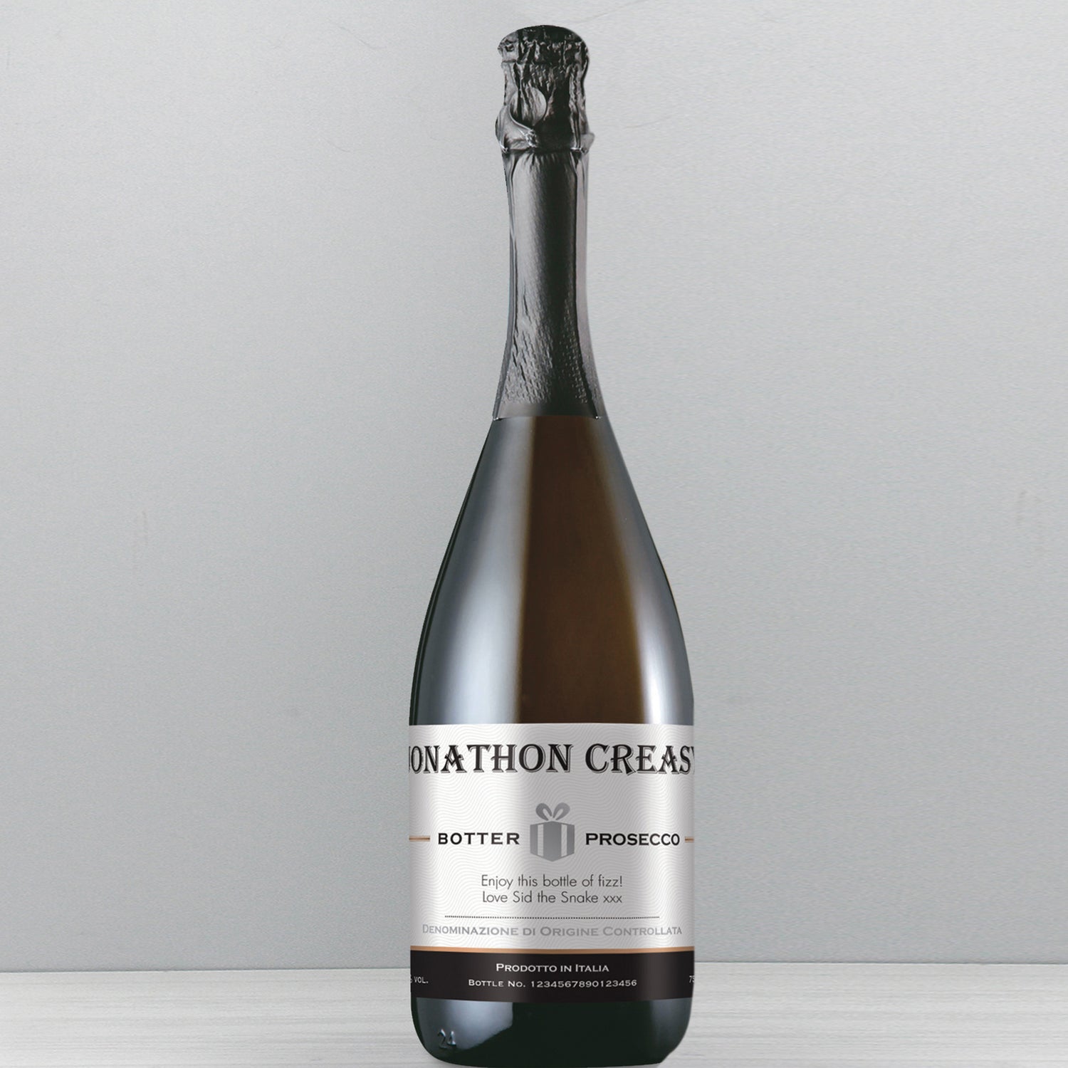 Personalised Contemporary Label Prosecco - gift & personalise