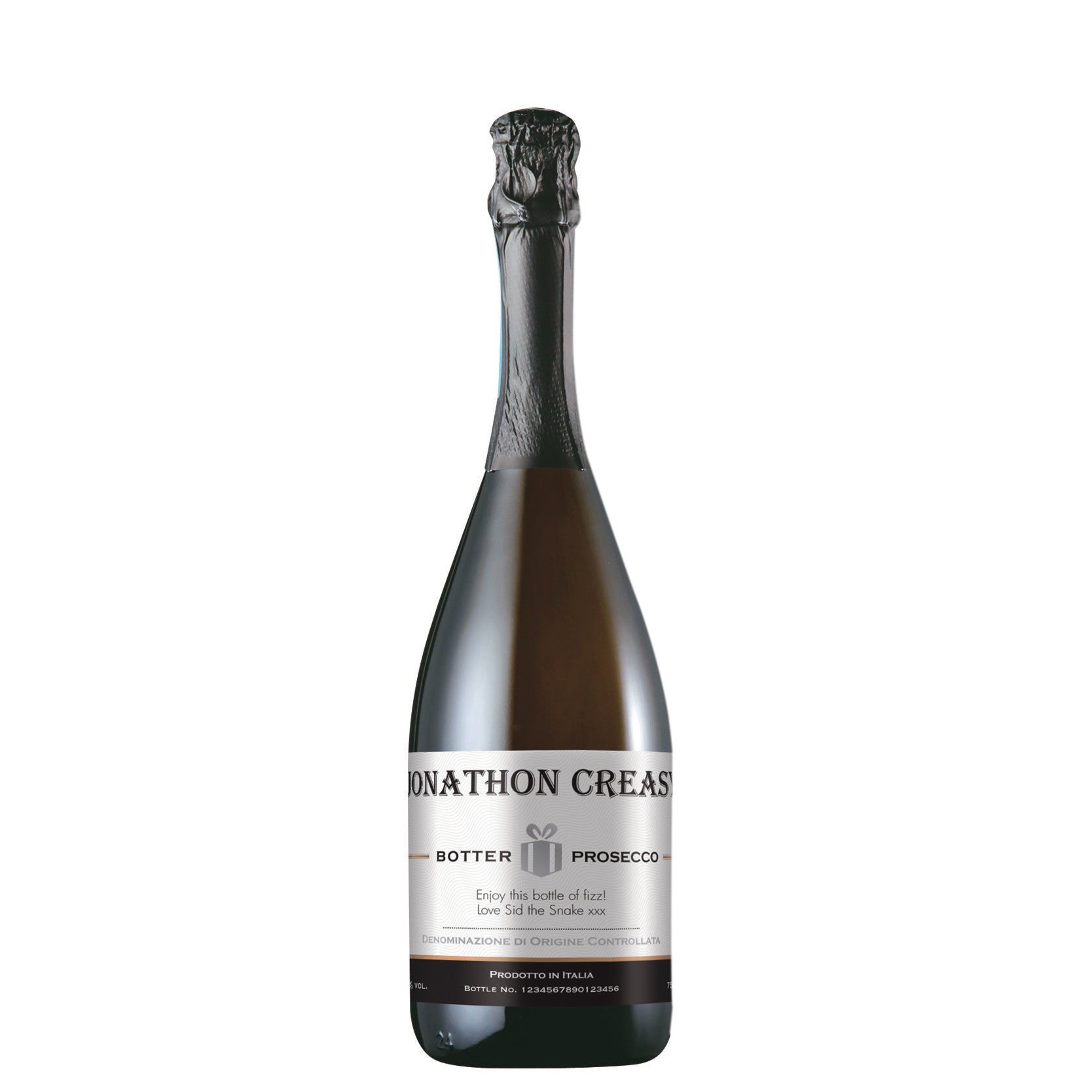 Personalised Contemporary Label Prosecco - gift & personalise