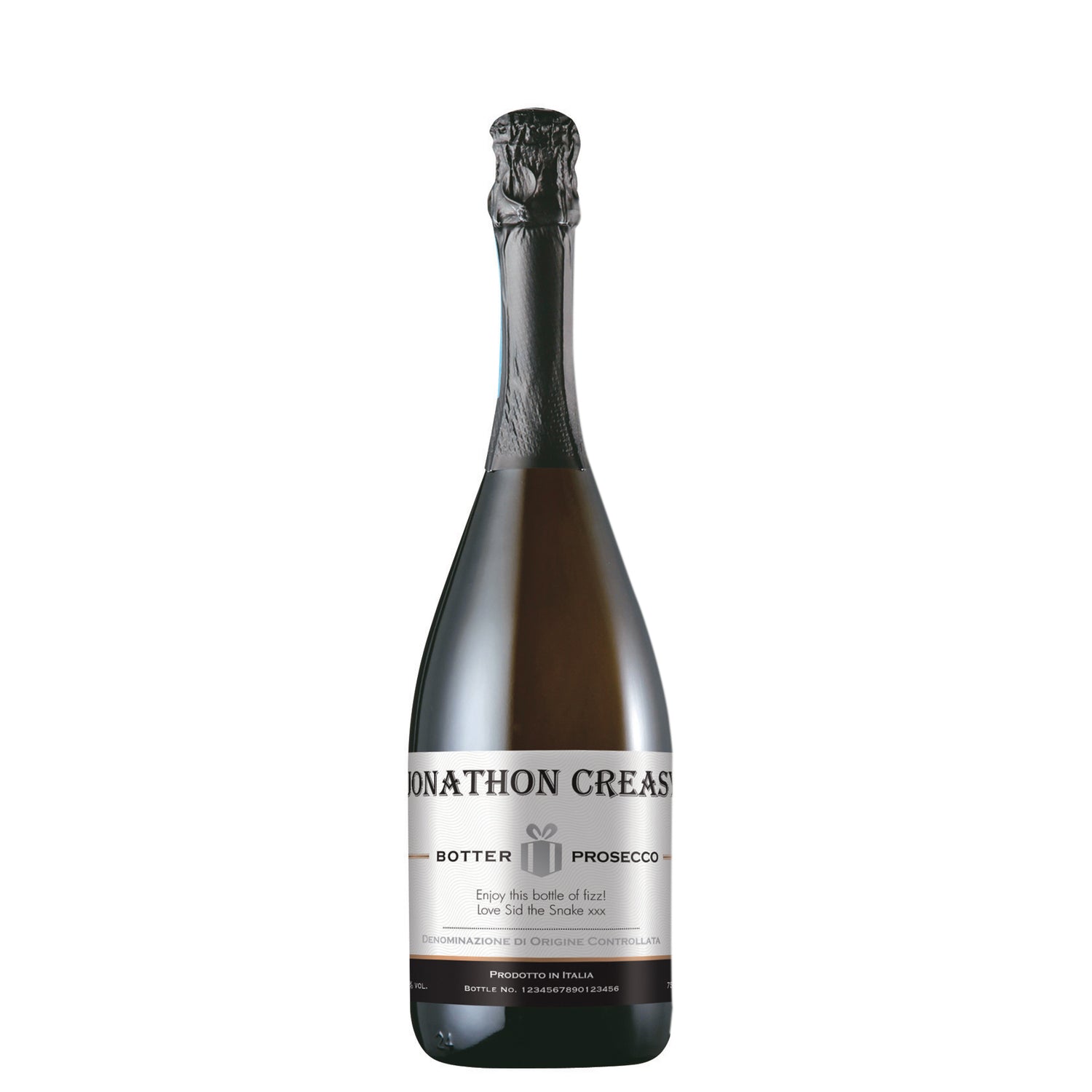 Personalised Contemporary Label Prosecco - gift & personalise