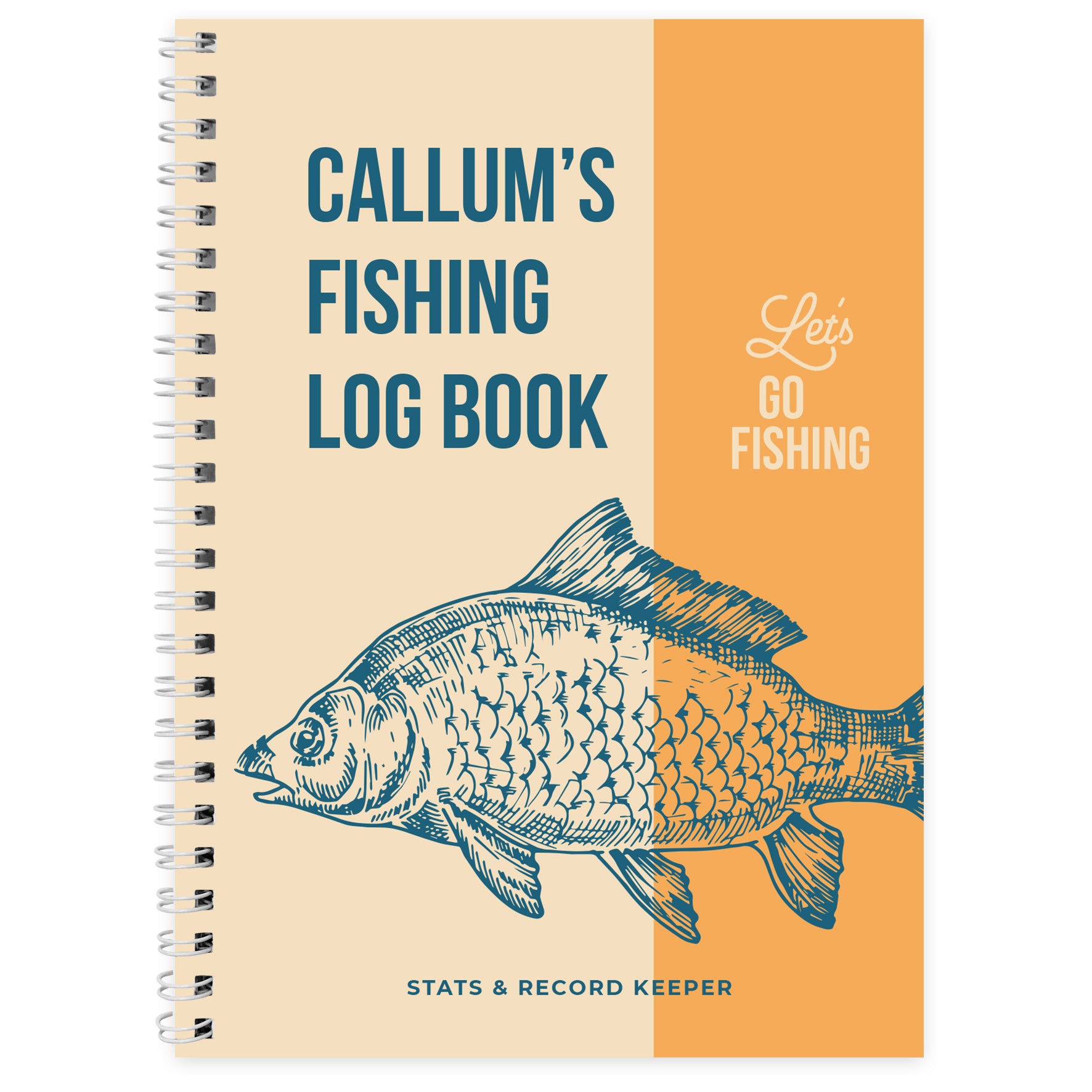 Personalised A5 Fishing Log Book - gift & personalise