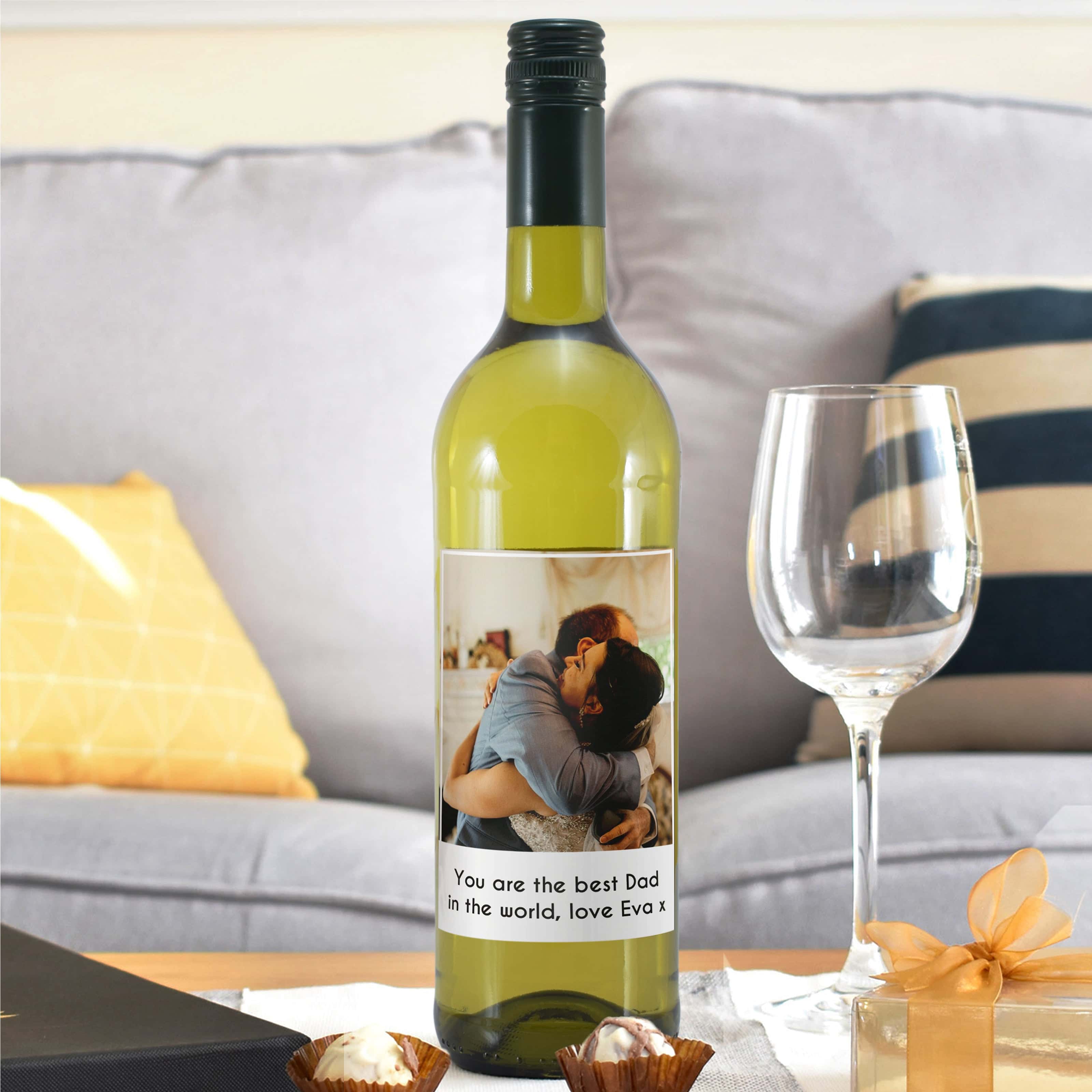 Personalised Photo Upload White Wine - gift & personalise
