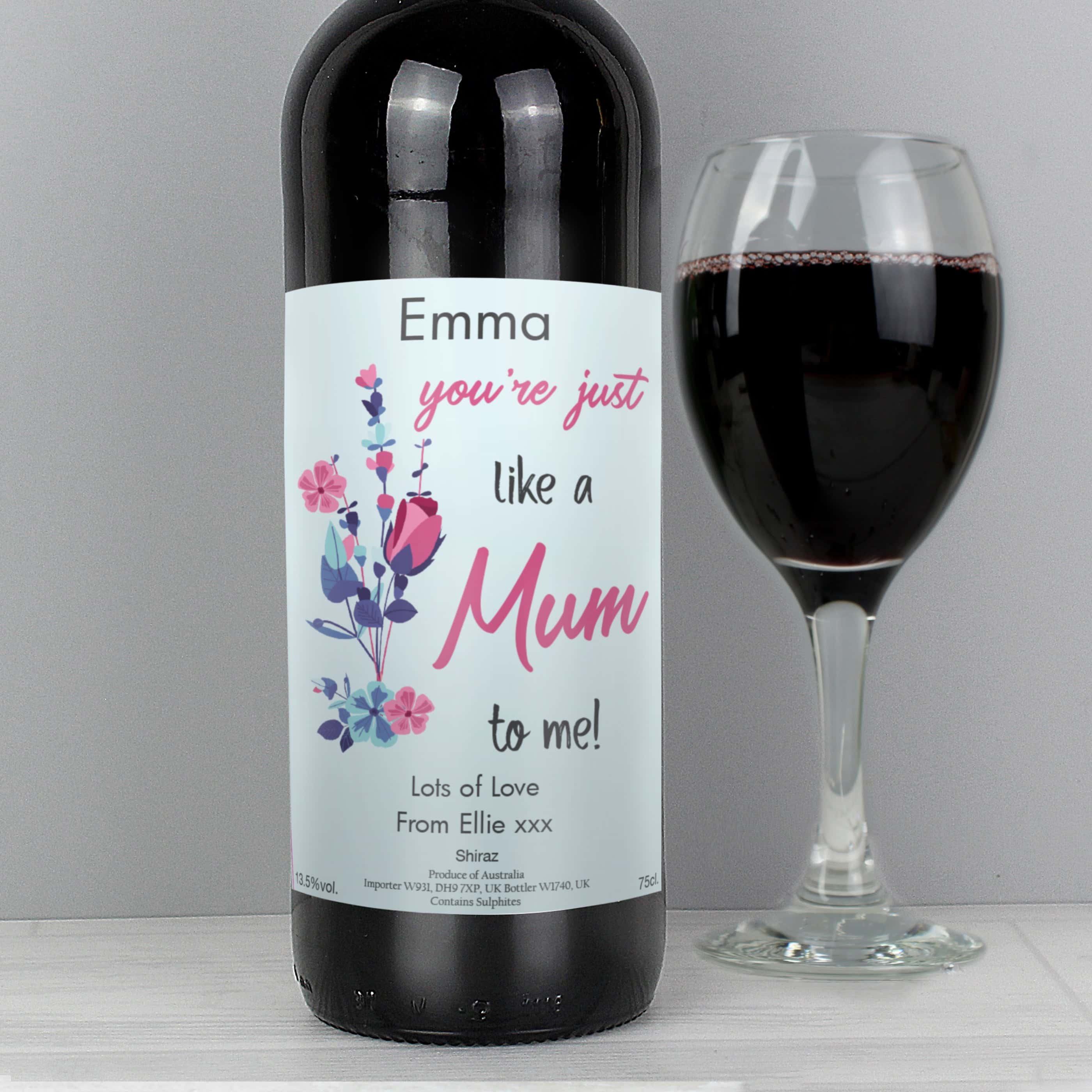 Personalised Just Like A Mum Red Wine - gift & personalise