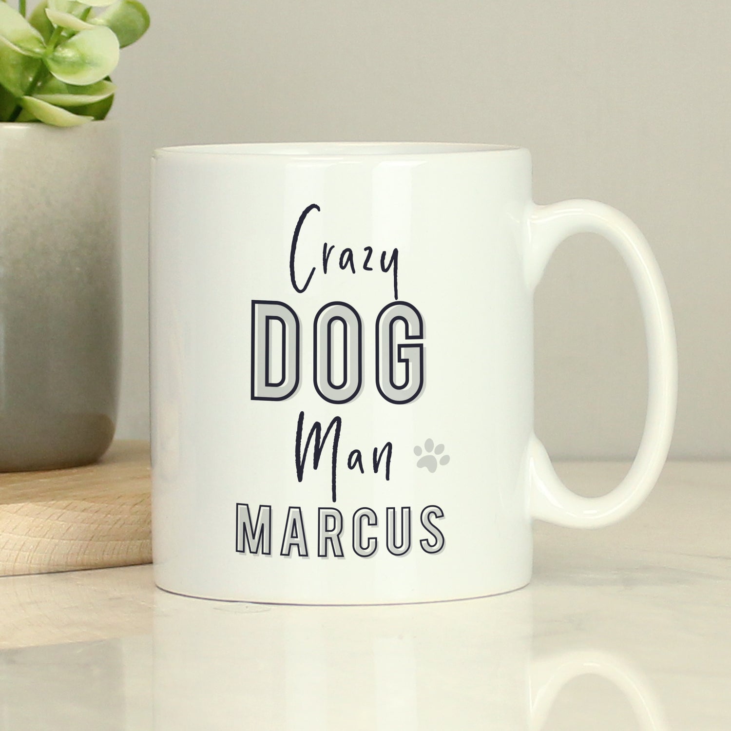 Personalised Crazy Dog Man Mug - gift & personalise