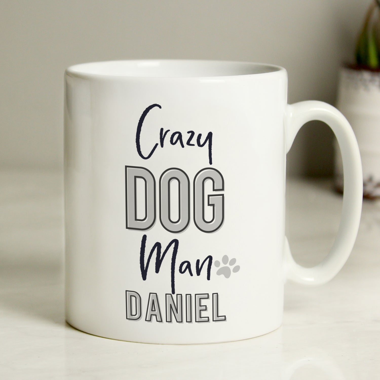 Personalised Crazy Dog Man Mug - gift & personalise