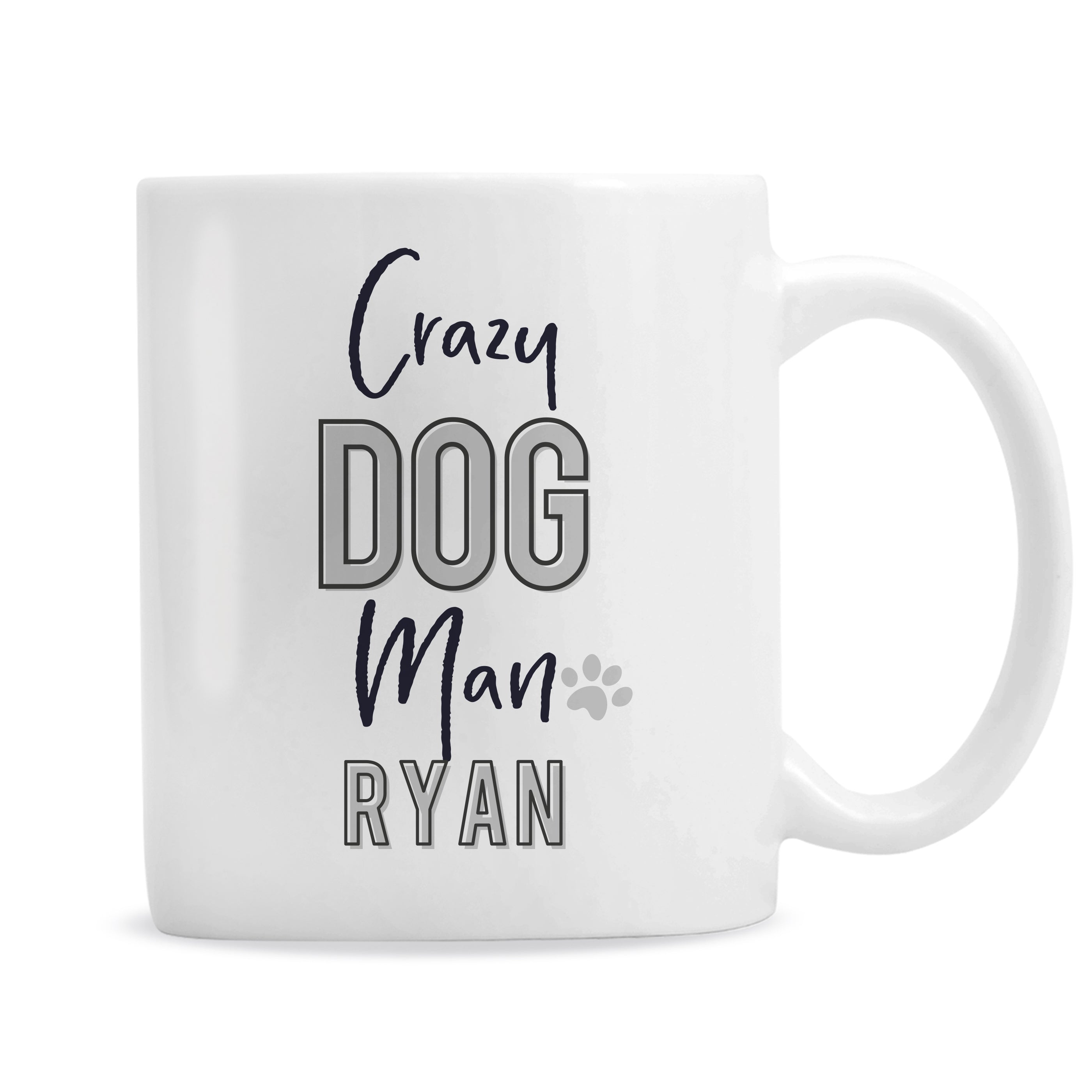 Personalised Crazy Dog Man Mug - gift & personalise