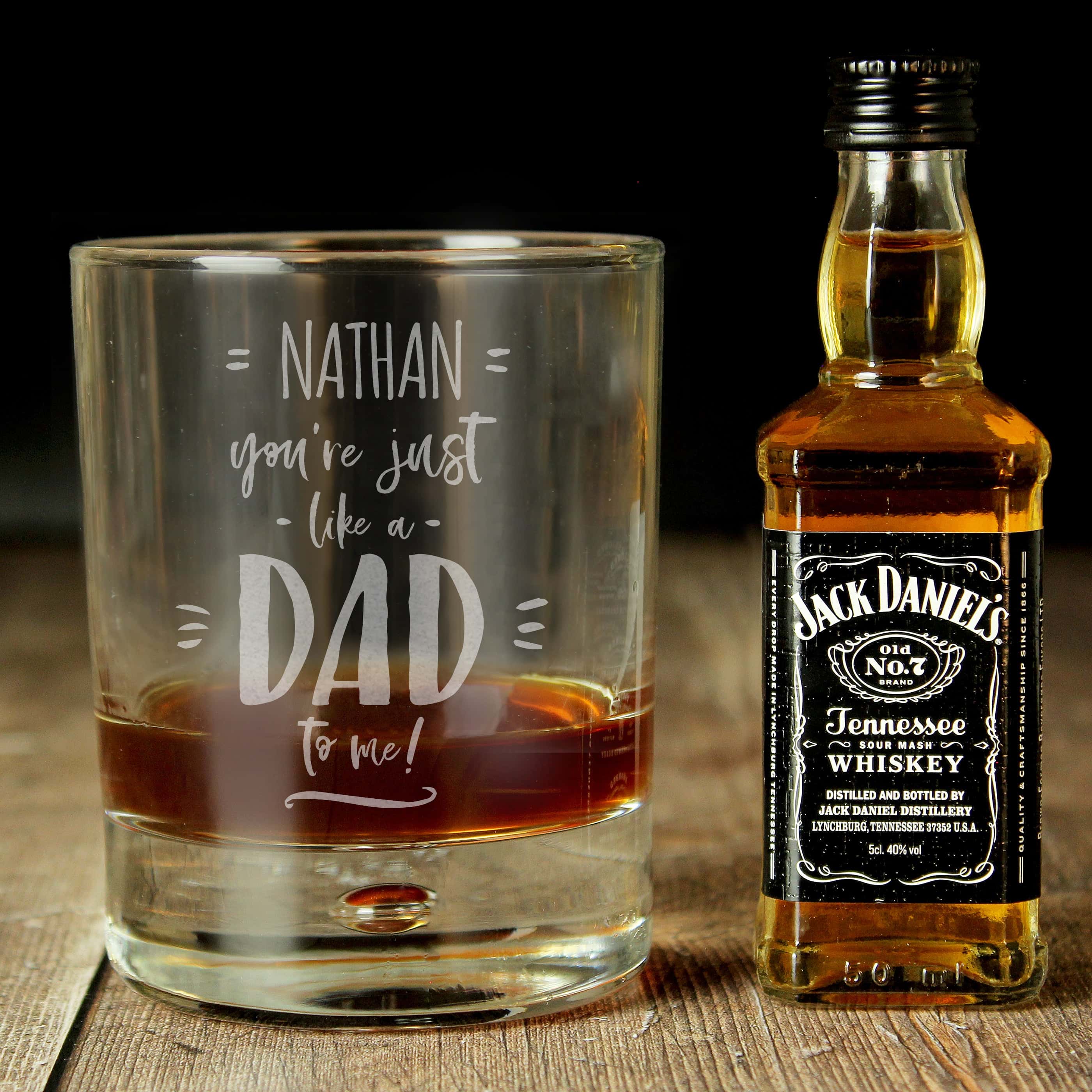 Personalised Just Like A Dad To Me Whisky Set - gift & personalise