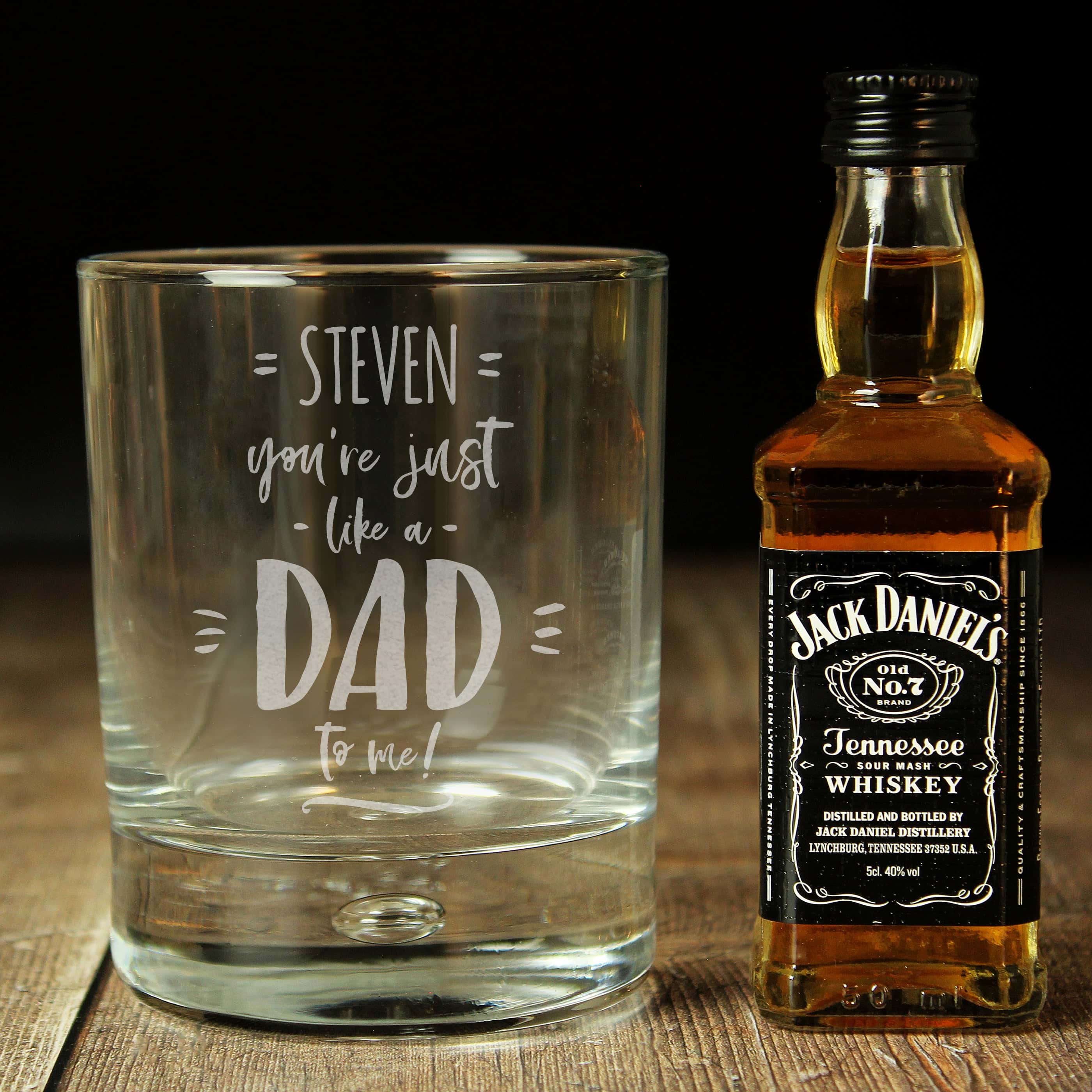 Personalised Just Like A Dad To Me Whisky Set - gift & personalise