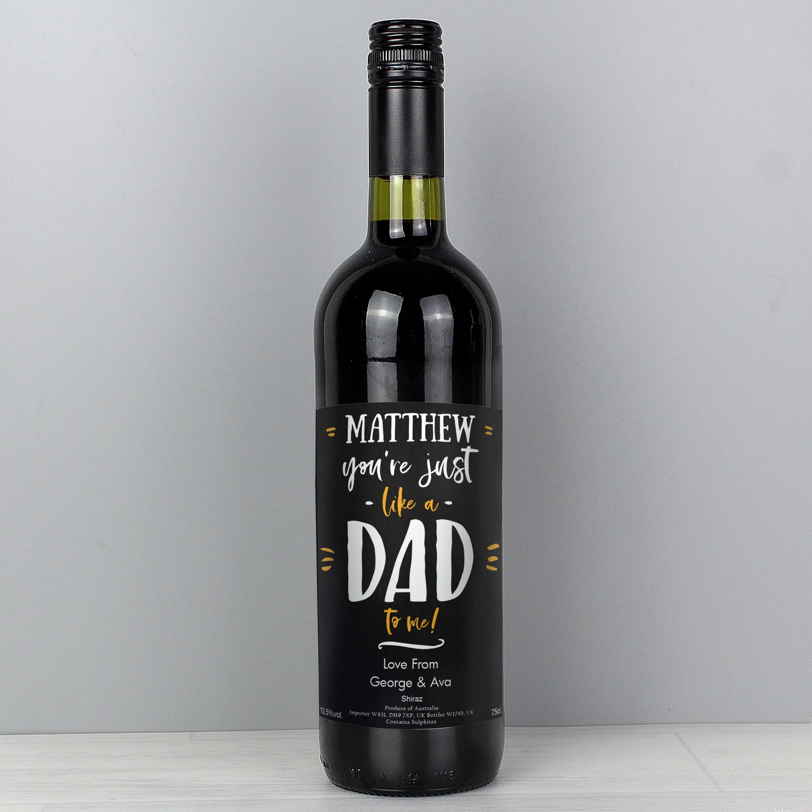 Personalised Like A Dad To Me Red Wine - gift & personalise