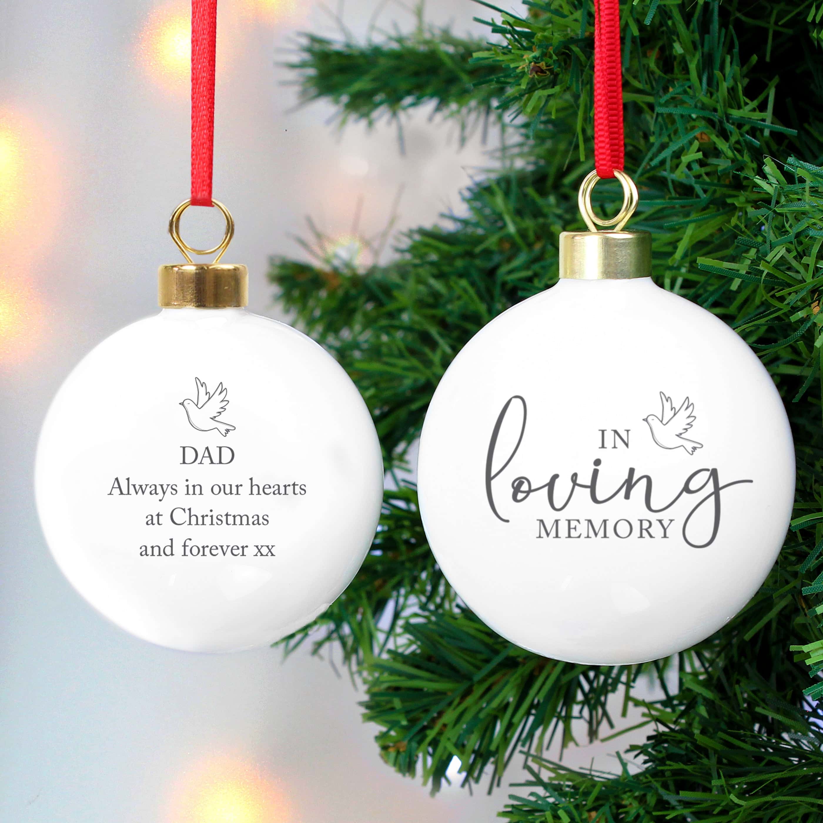 Personalised In Loving Memory Bauble - gift & personalise