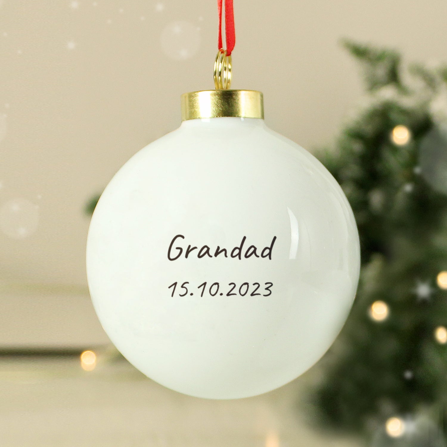 Personalised Robins Appear Bauble - gift & personalise