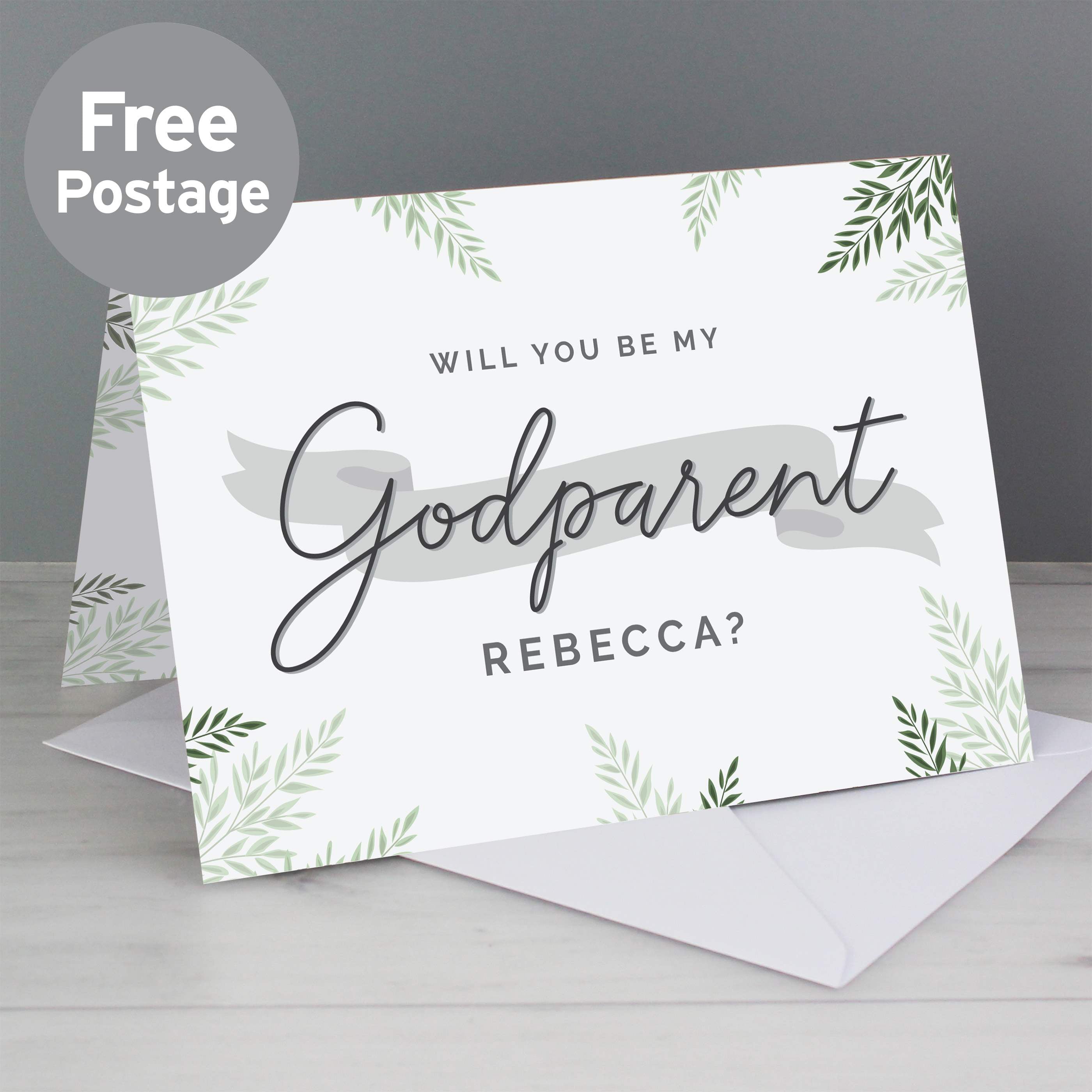 Personalised Godparent Card - gift & personalise