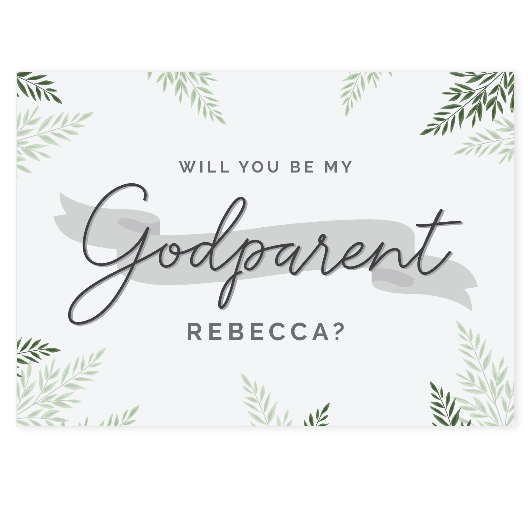 Personalised Godparent Card - gift & personalise