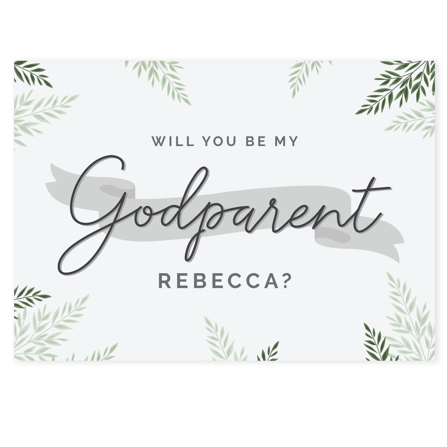 Personalised Godparent Card - gift & personalise