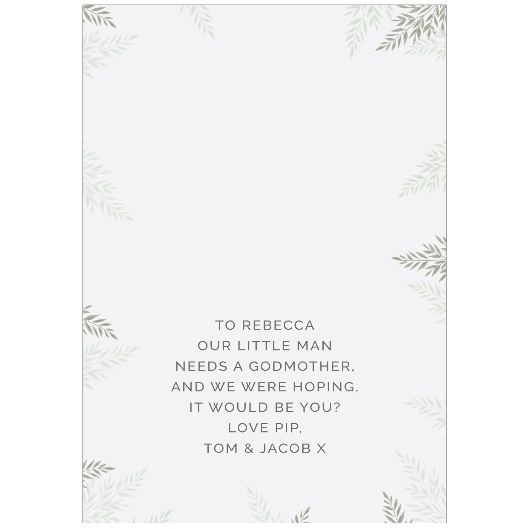 Personalised Godparent Card - gift & personalise