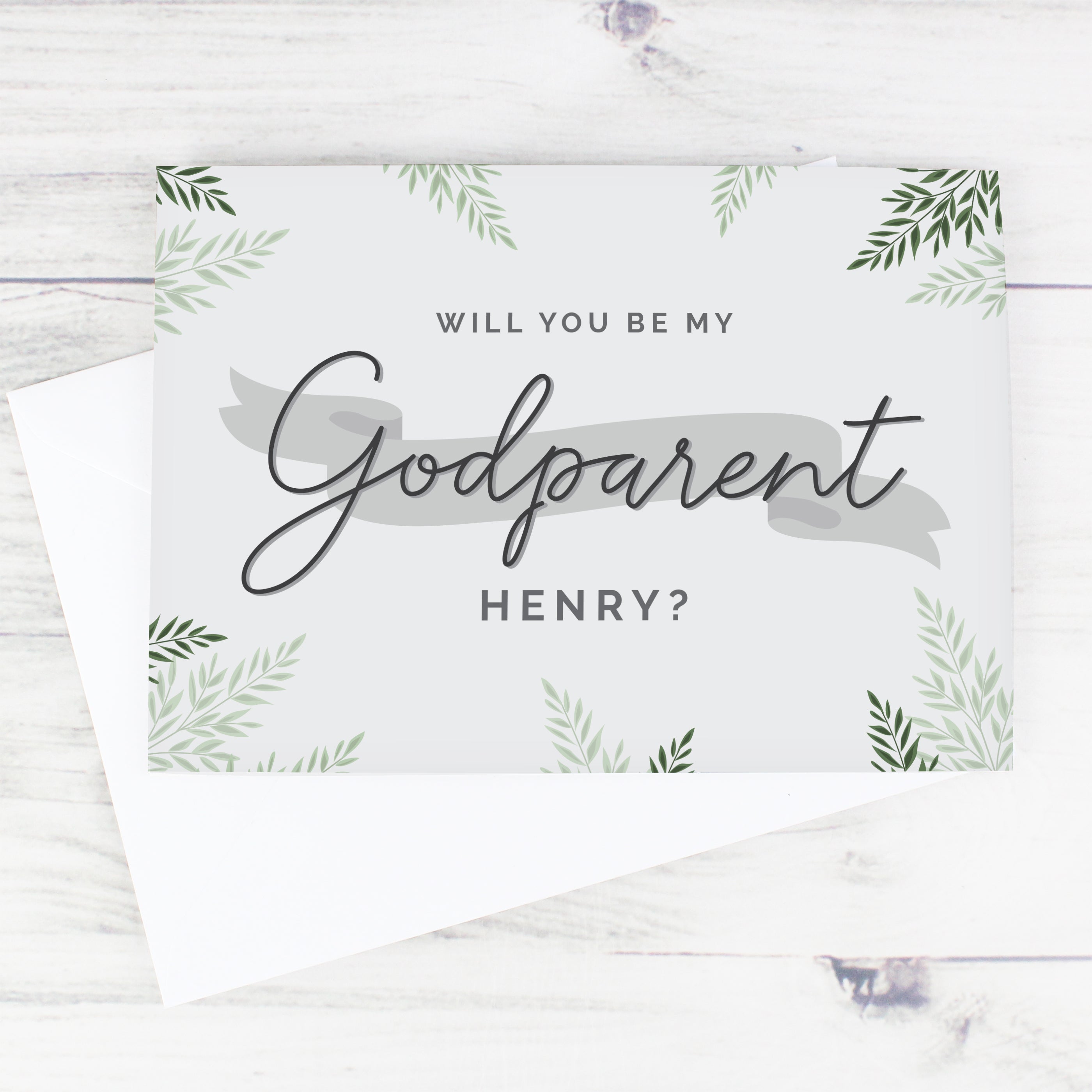 Personalised Godparent Card - gift & personalise