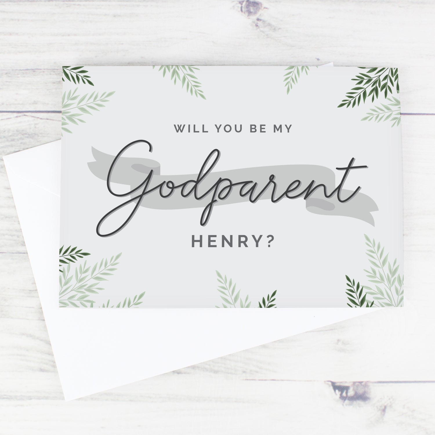 Personalised Godparent Card - gift & personalise