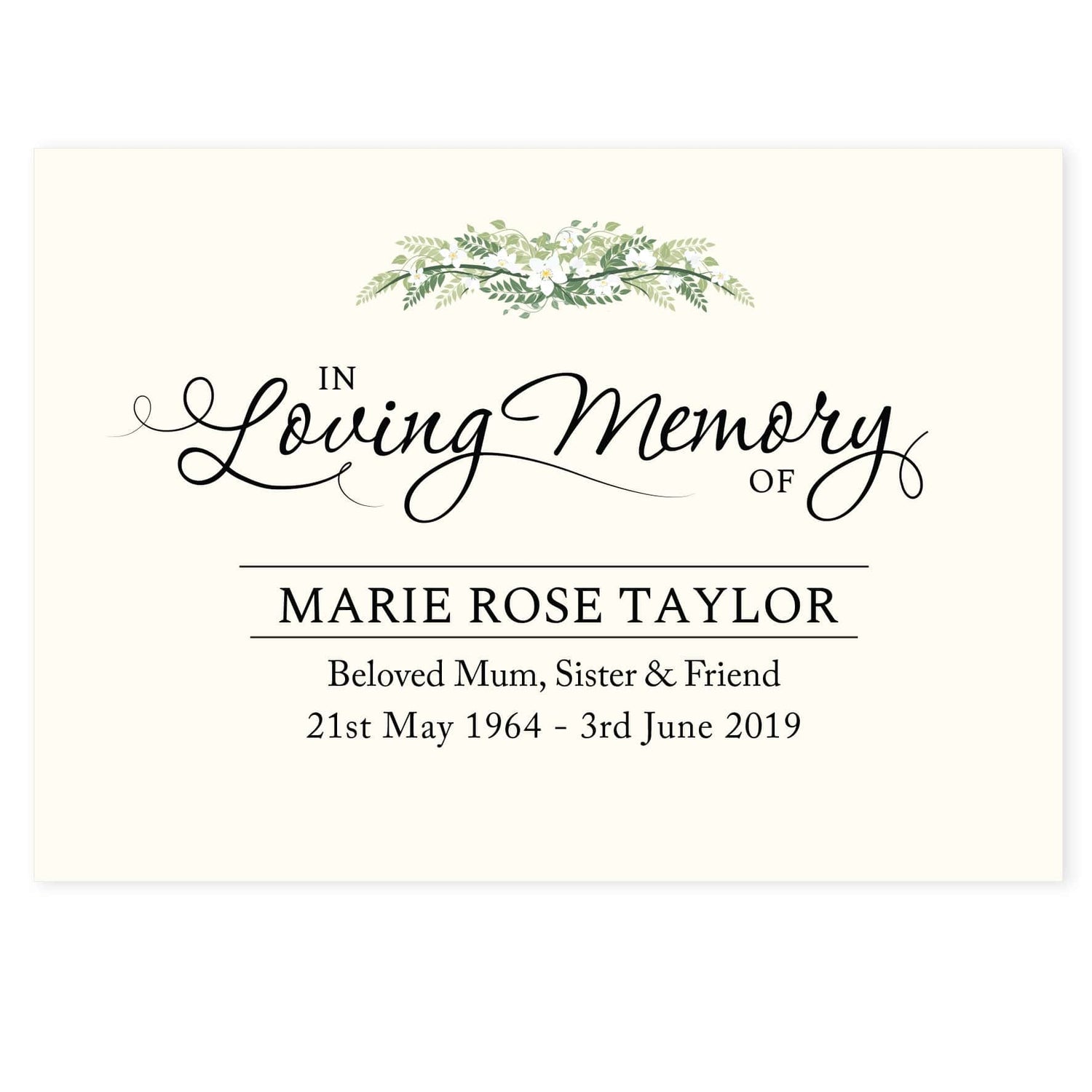 Personalised In Loving Memory Card - gift & personalise