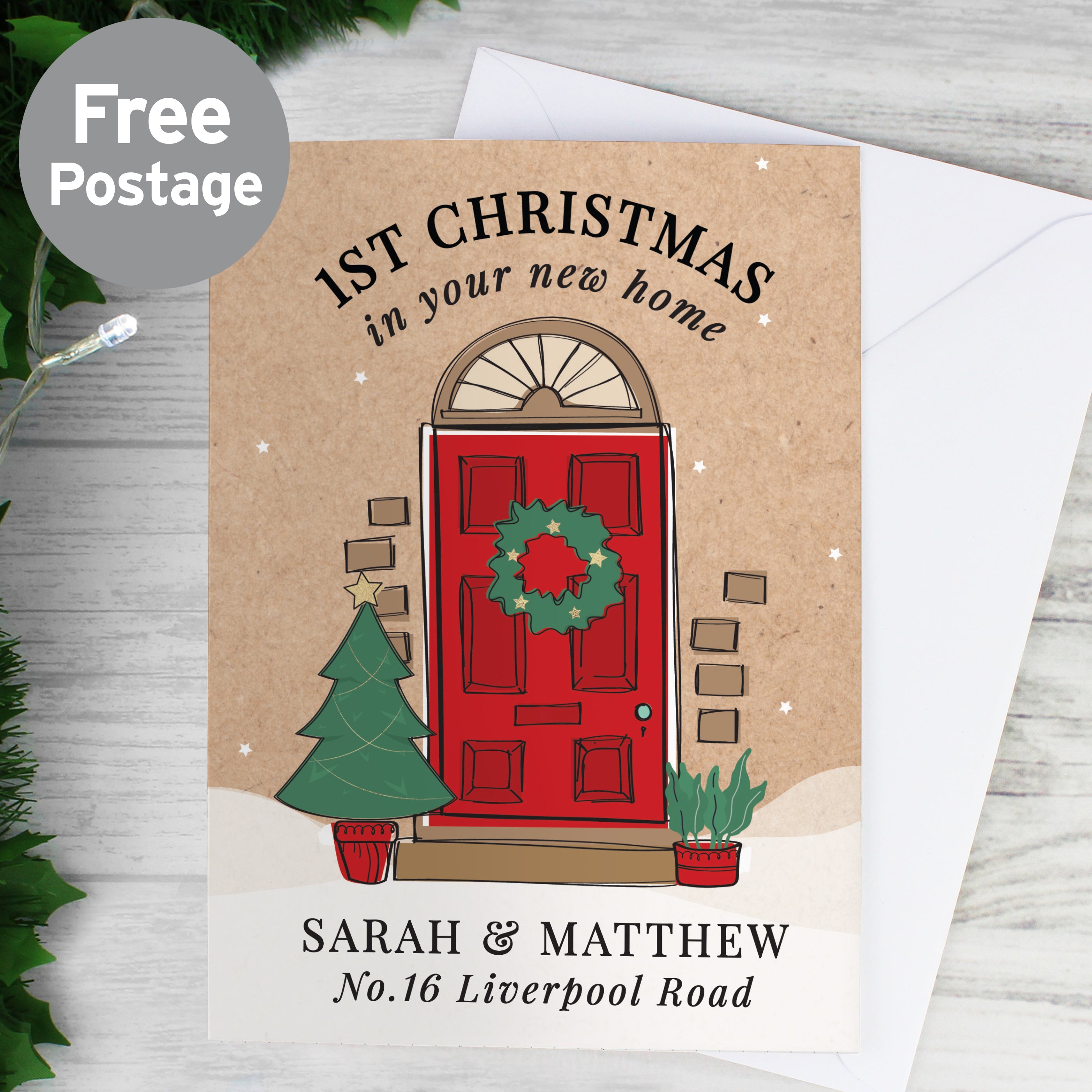 Personalised 1st Christmas In Your New Home Card - gift & personalise