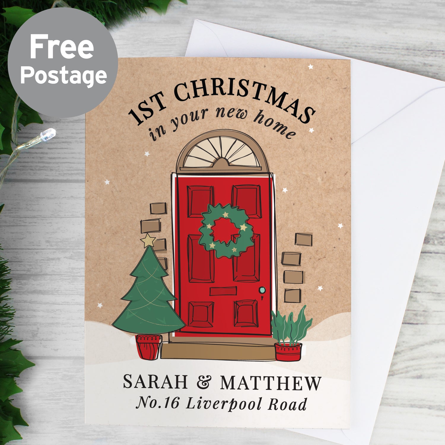 Personalised 1st Christmas In Your New Home Card - gift & personalise