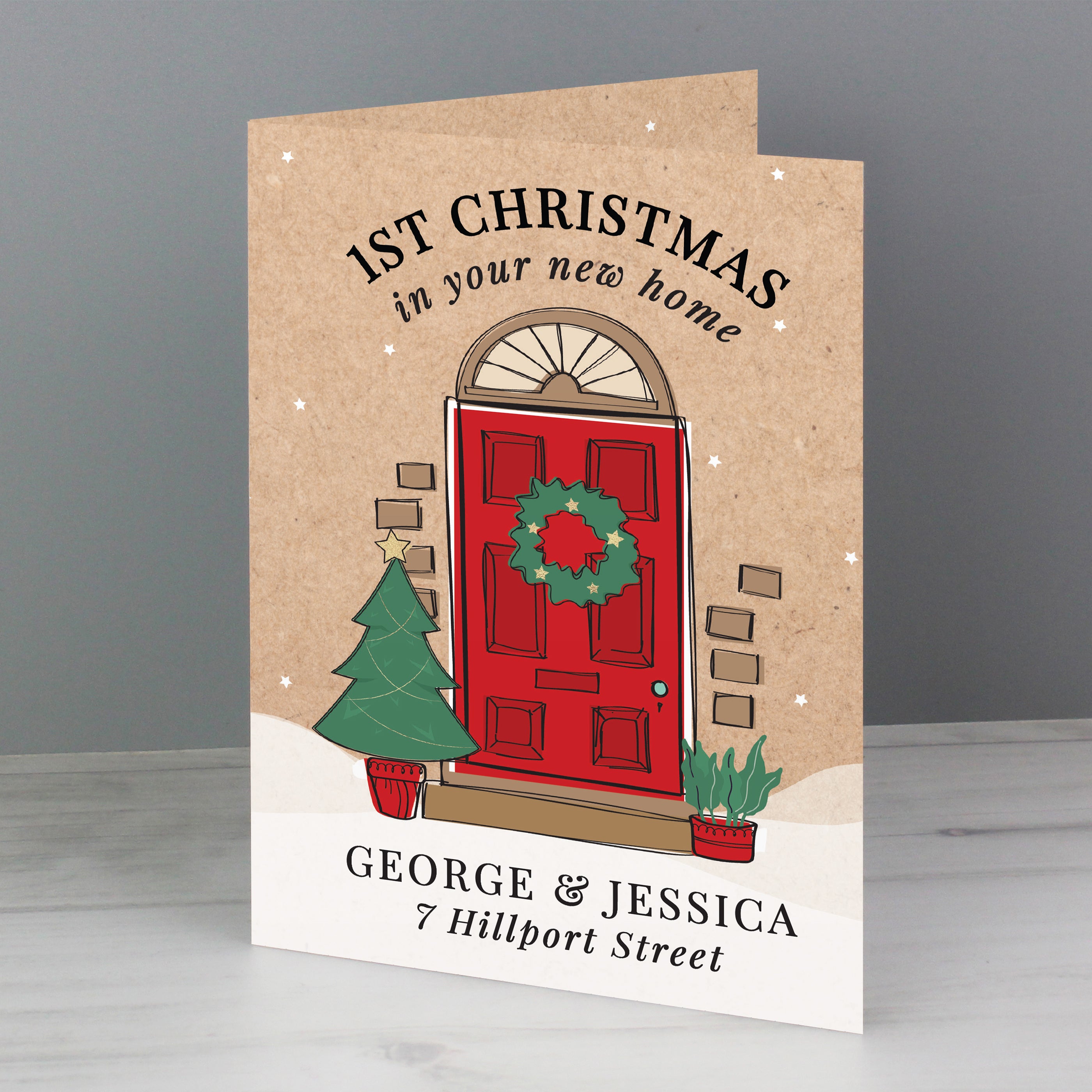 Personalised 1st Christmas In Your New Home Card - gift & personalise