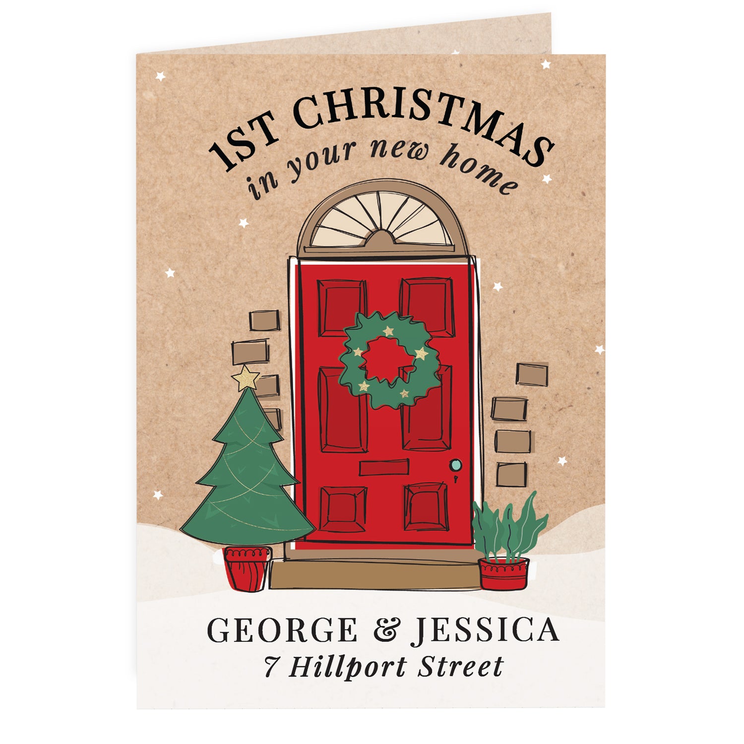 Personalised 1st Christmas In Your New Home Card - gift & personalise