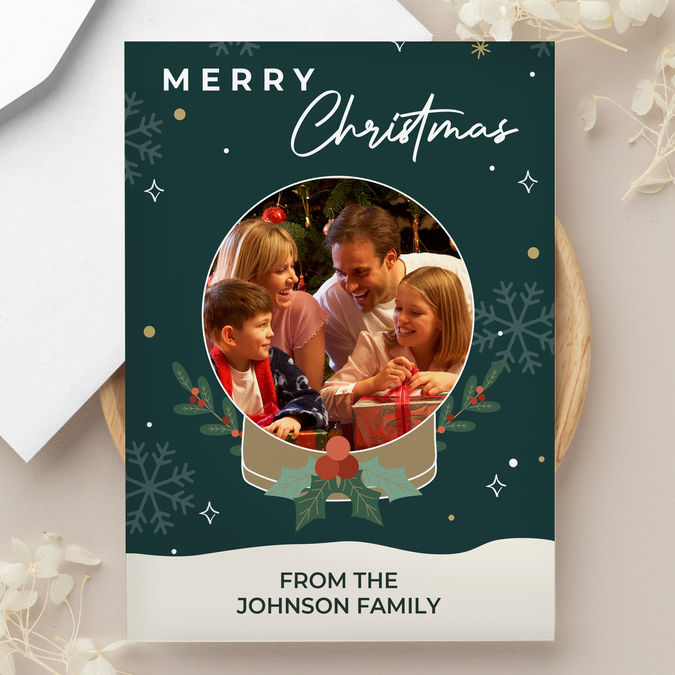 Personalised Photo Upload Christmas Card - gift & personalise