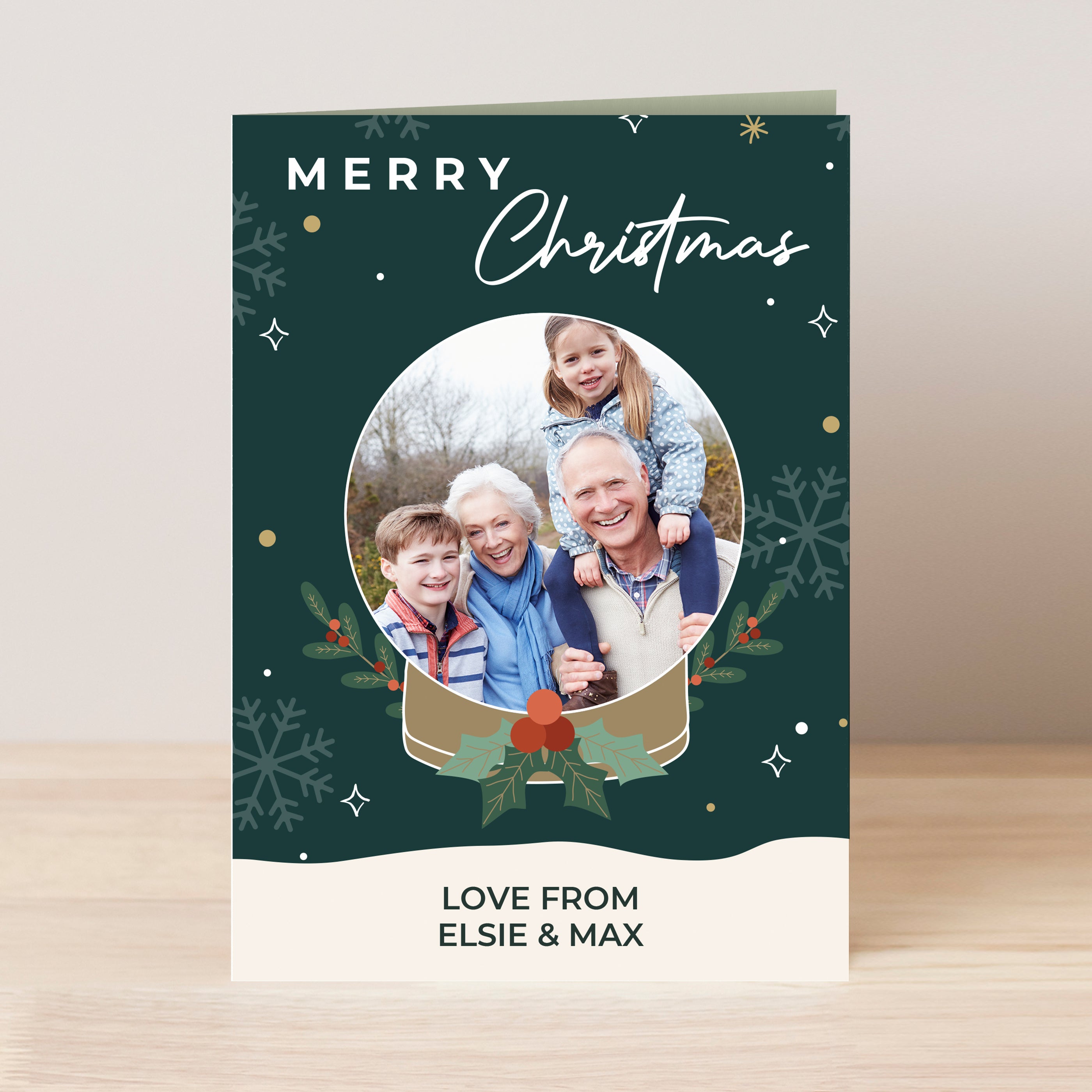 Personalised Photo Upload Christmas Card - gift & personalise