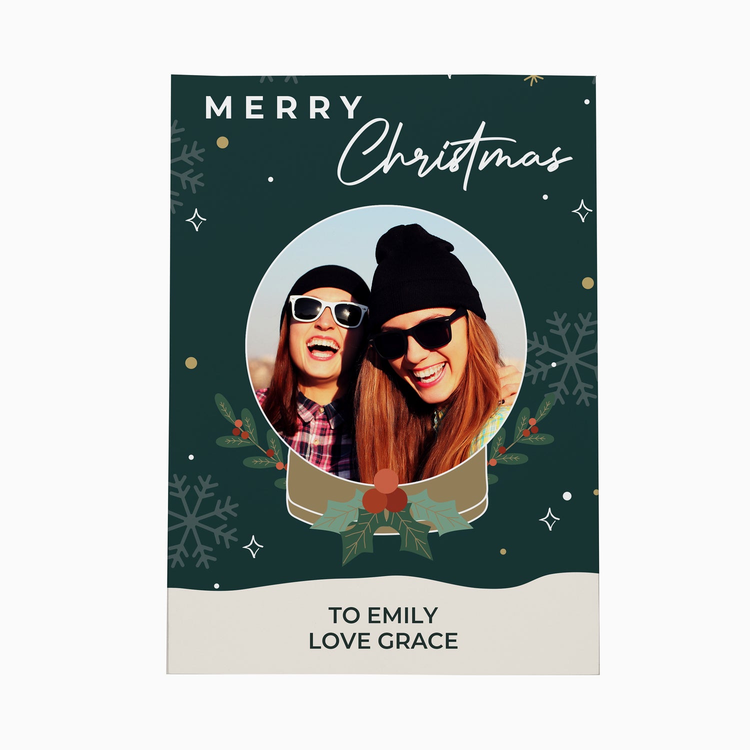 Personalised Photo Upload Christmas Card - gift & personalise