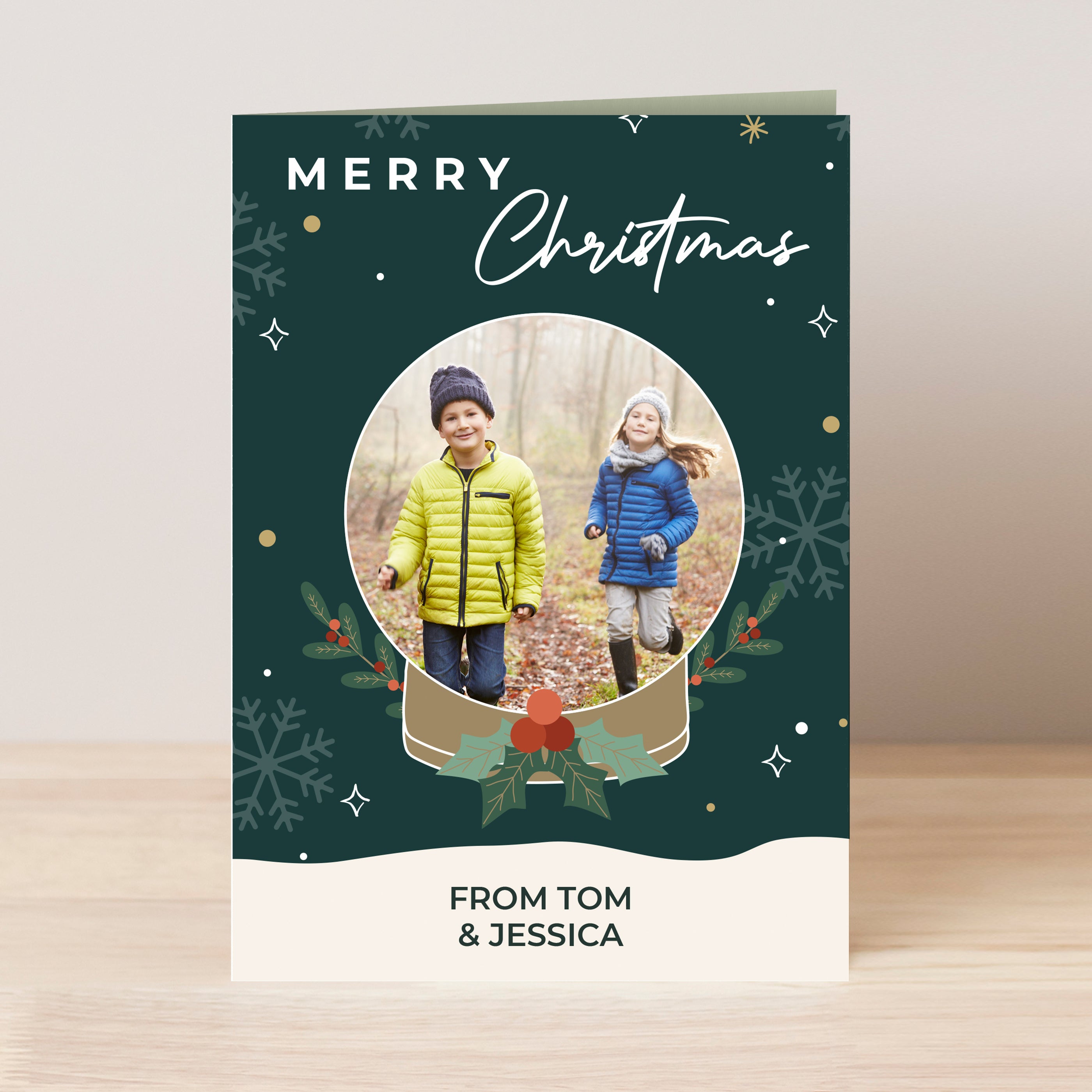 Personalised Photo Upload Christmas Card - gift & personalise