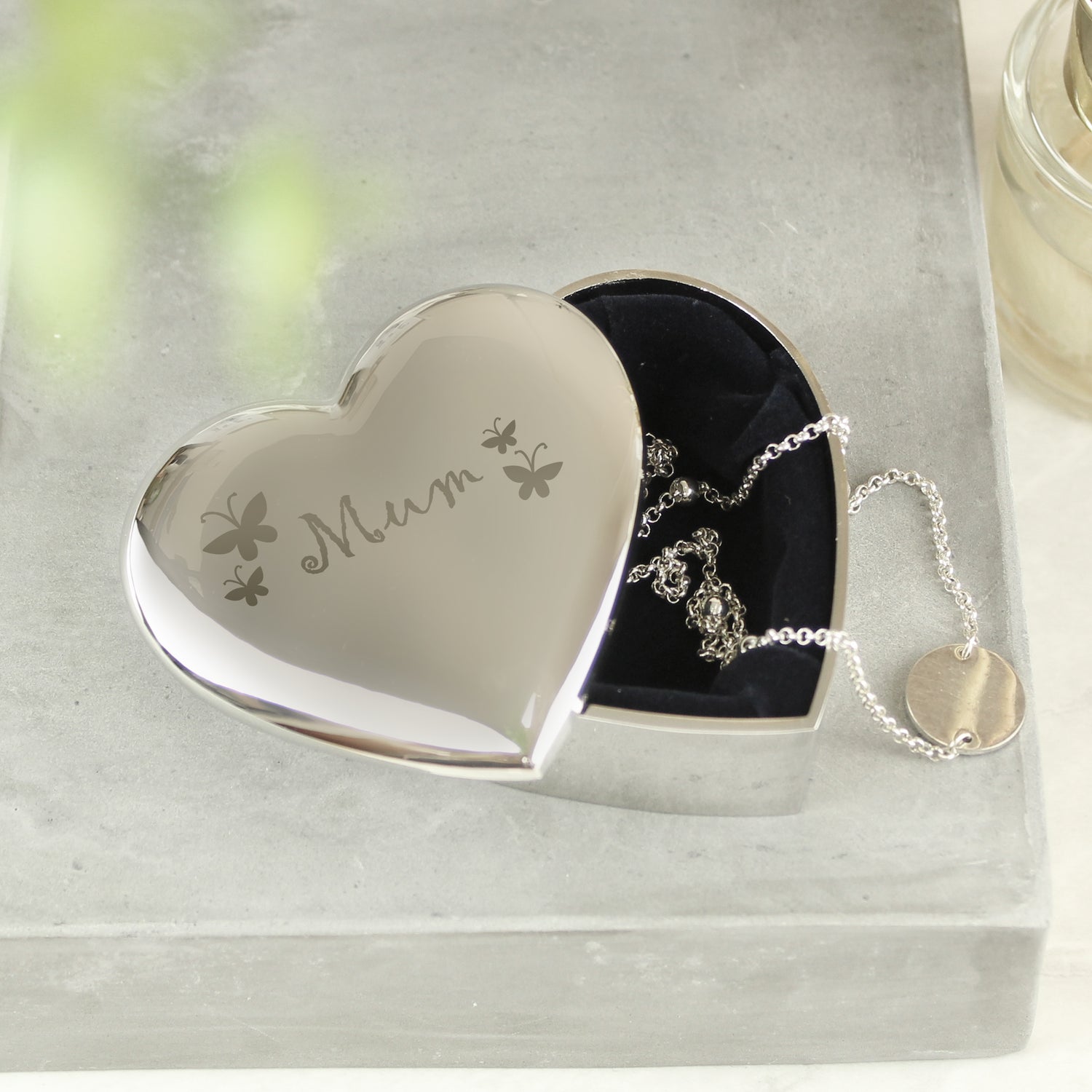 Mum Butterflies Heart Trinket Box - gift & personalise
