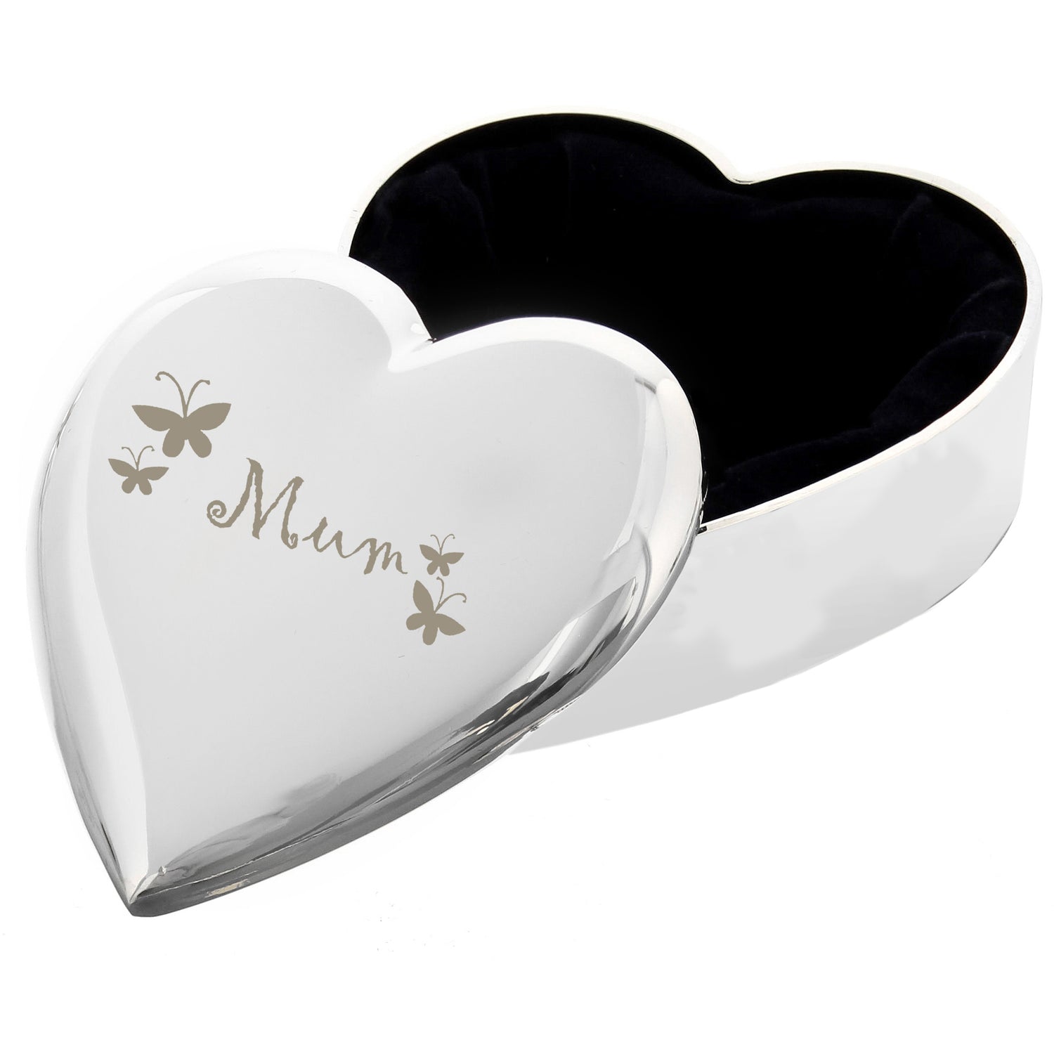 Mum Butterflies Heart Trinket Box - gift & personalise