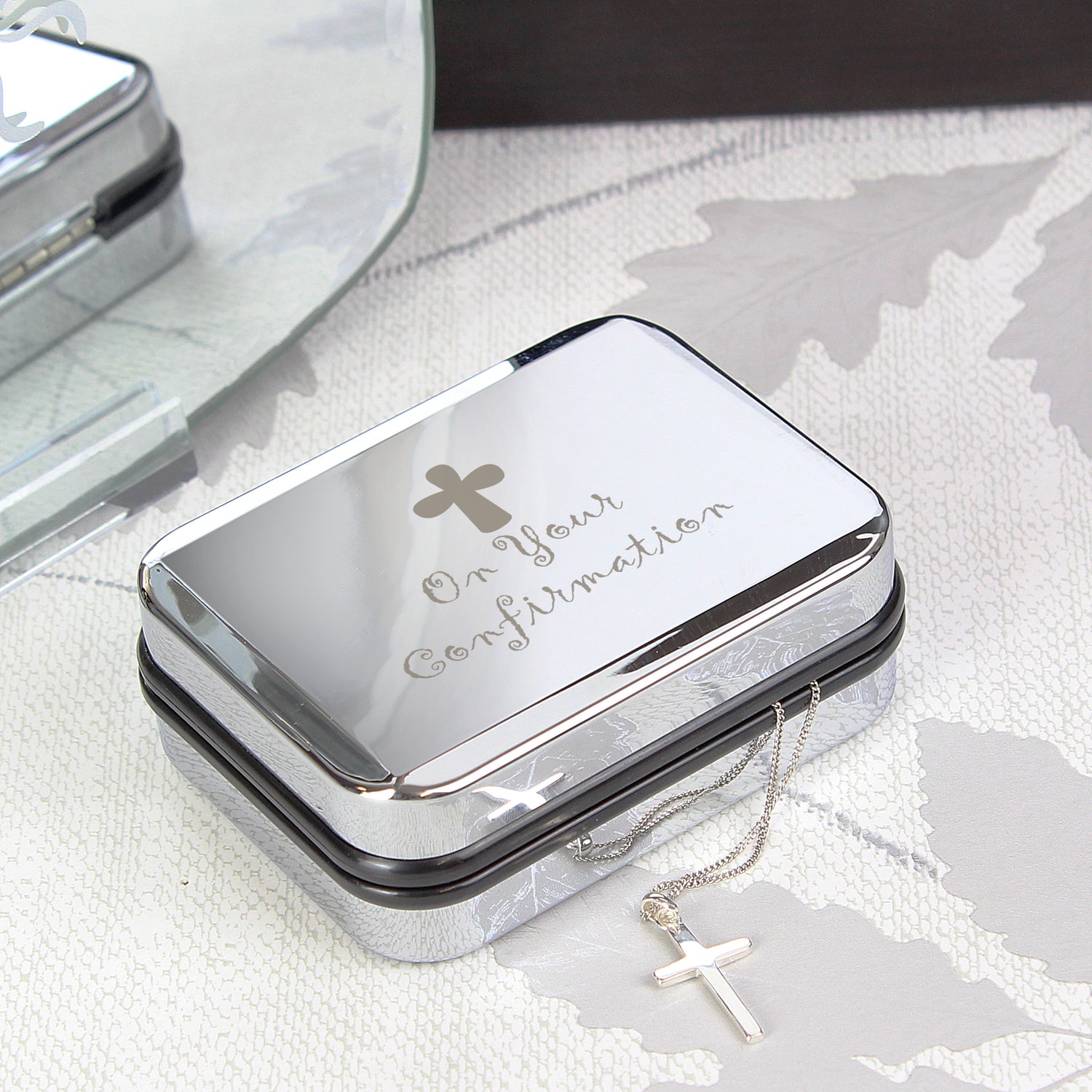 Confirmation Cross Necklace Box - gift & personalise