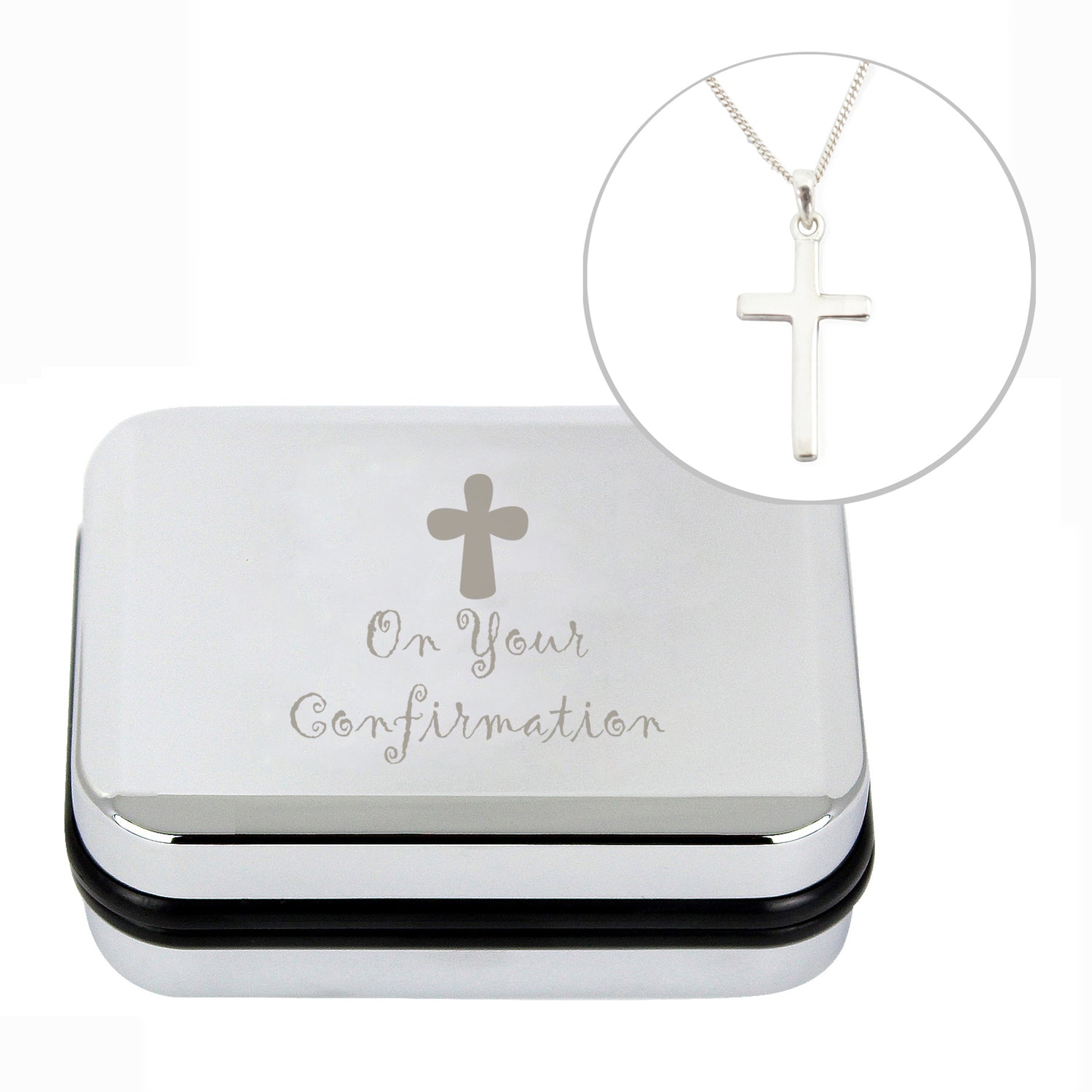 Confirmation Cross Necklace Box - gift & personalise