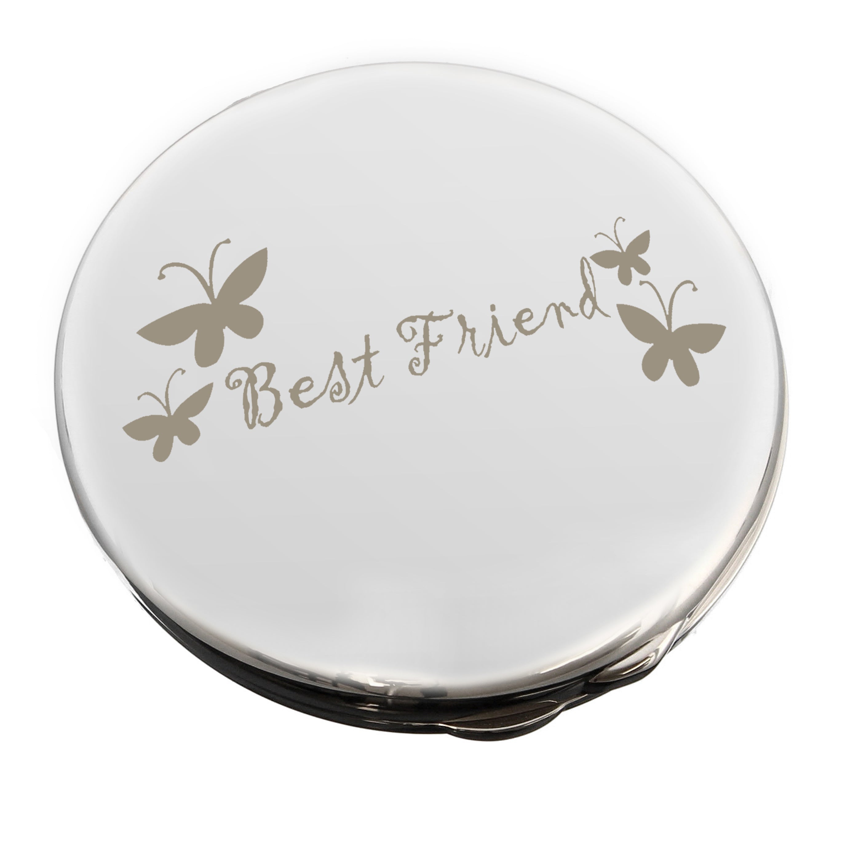 Best Friend Round Compact Mirror - gift & personalise