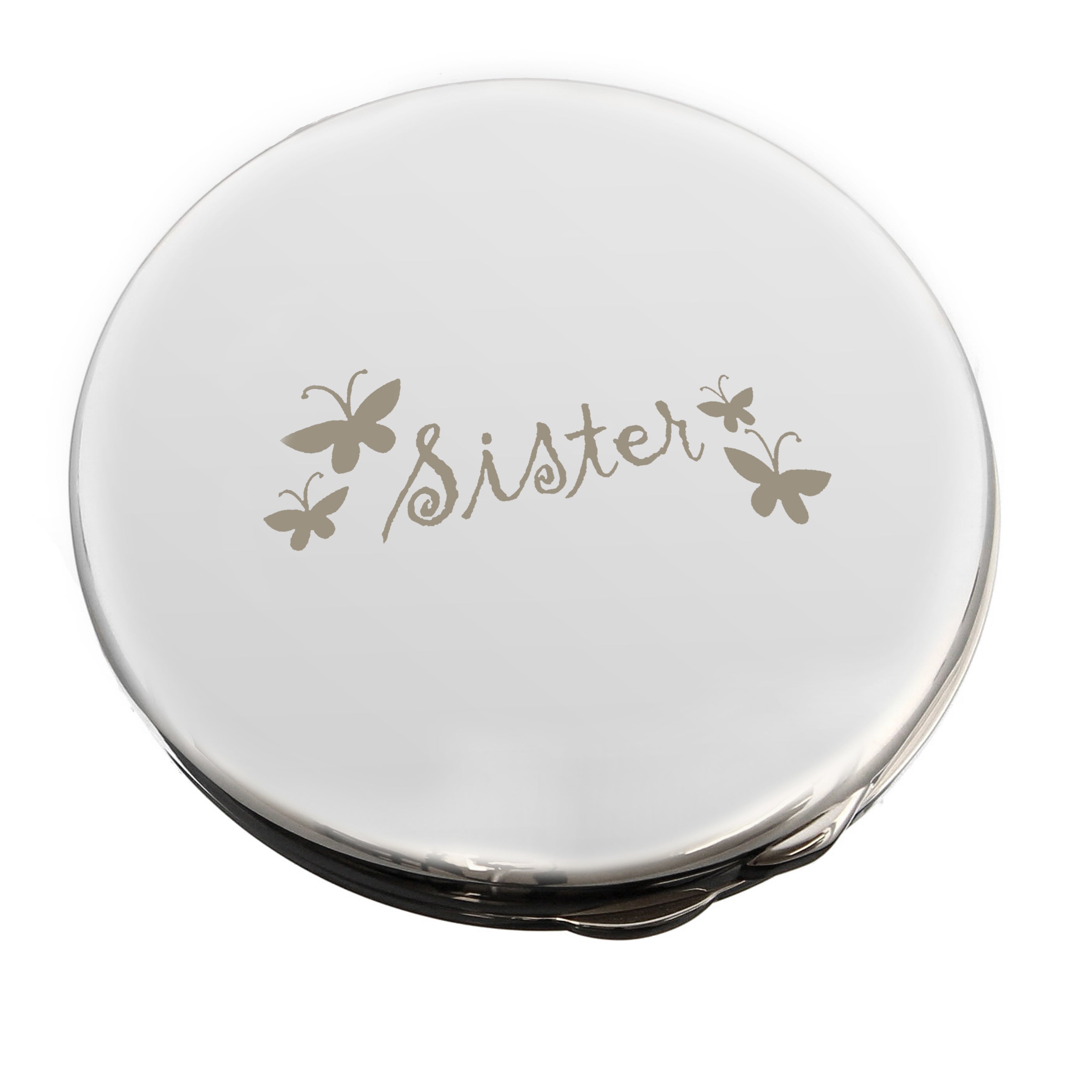 Sister Round Compact Mirror - gift & personalise