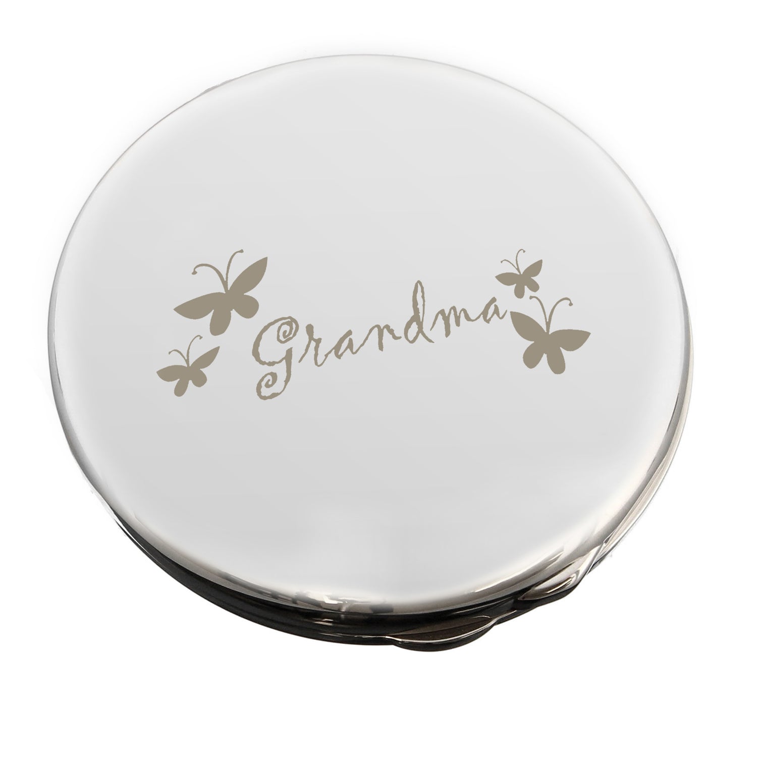 Grandma Round Compact Mirror - gift & personalise