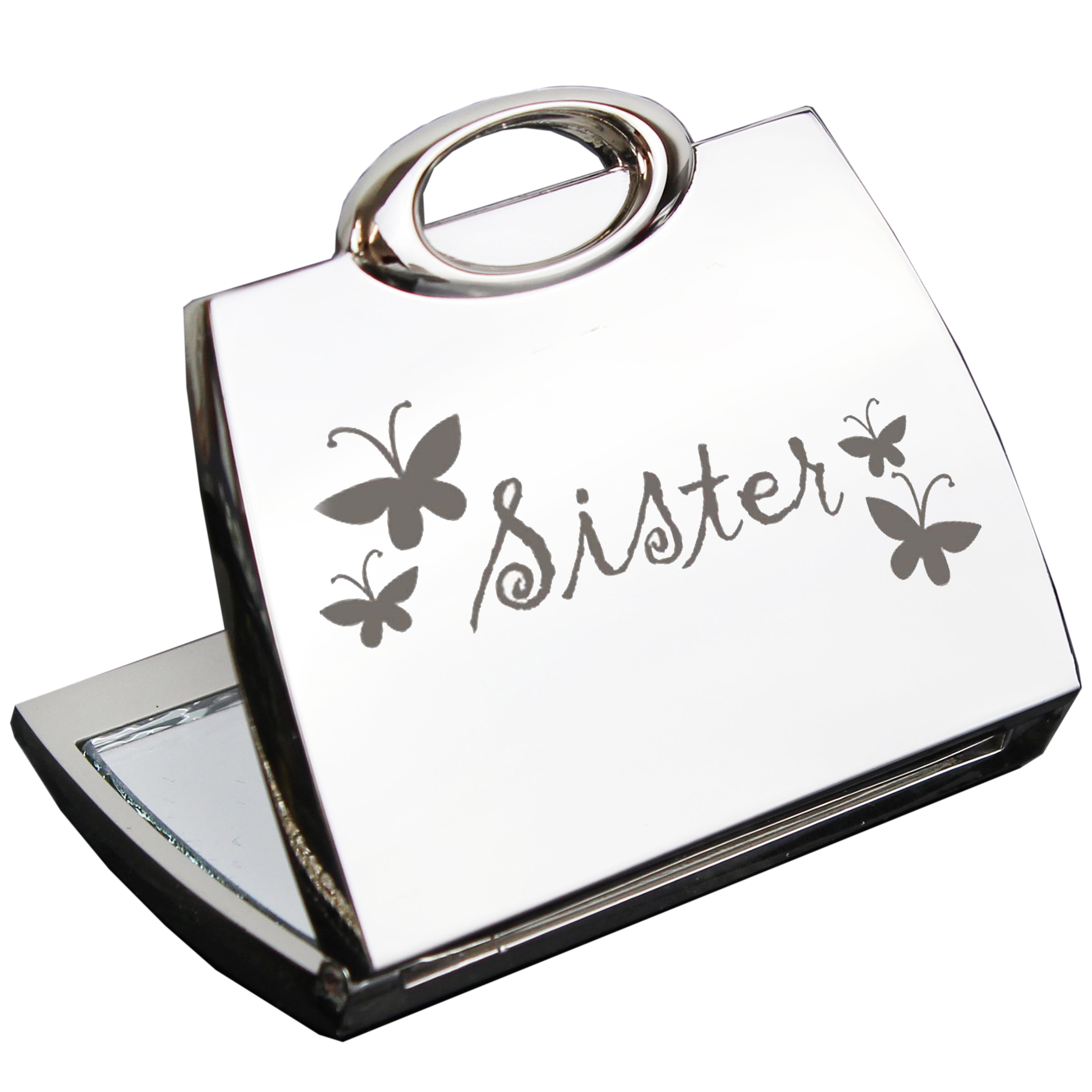 Sister Handbag Compact Mirror - gift & personalise