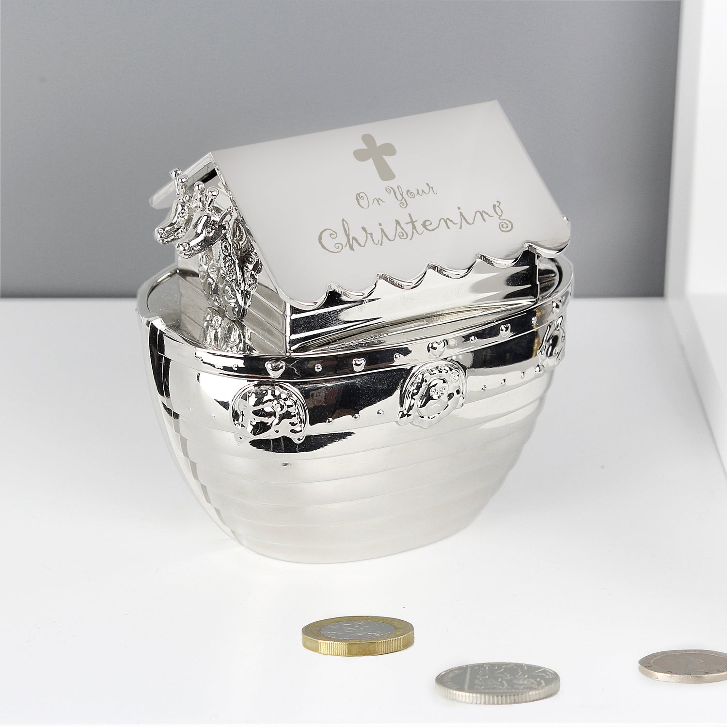 Christening Noahs Ark Money Box - gift & personalise