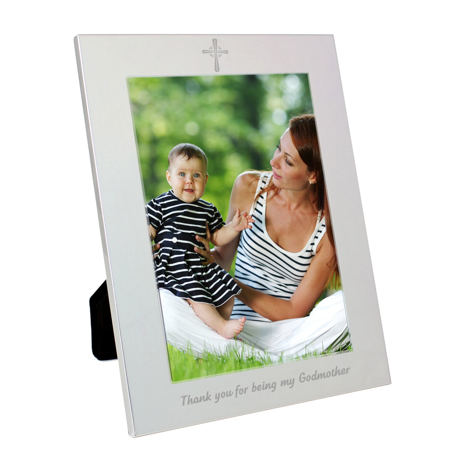 Silver 5x7 Godmother Photo Frame - gift & personalise