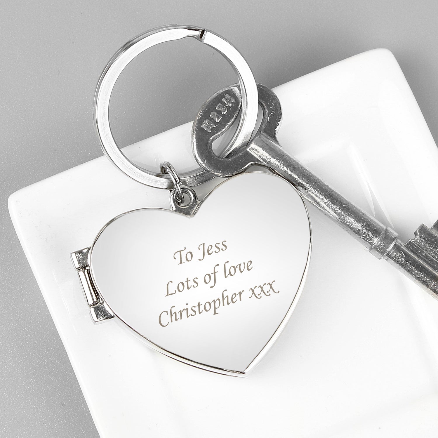 Personalised Heart Photoframe Keyring - gift & personalise