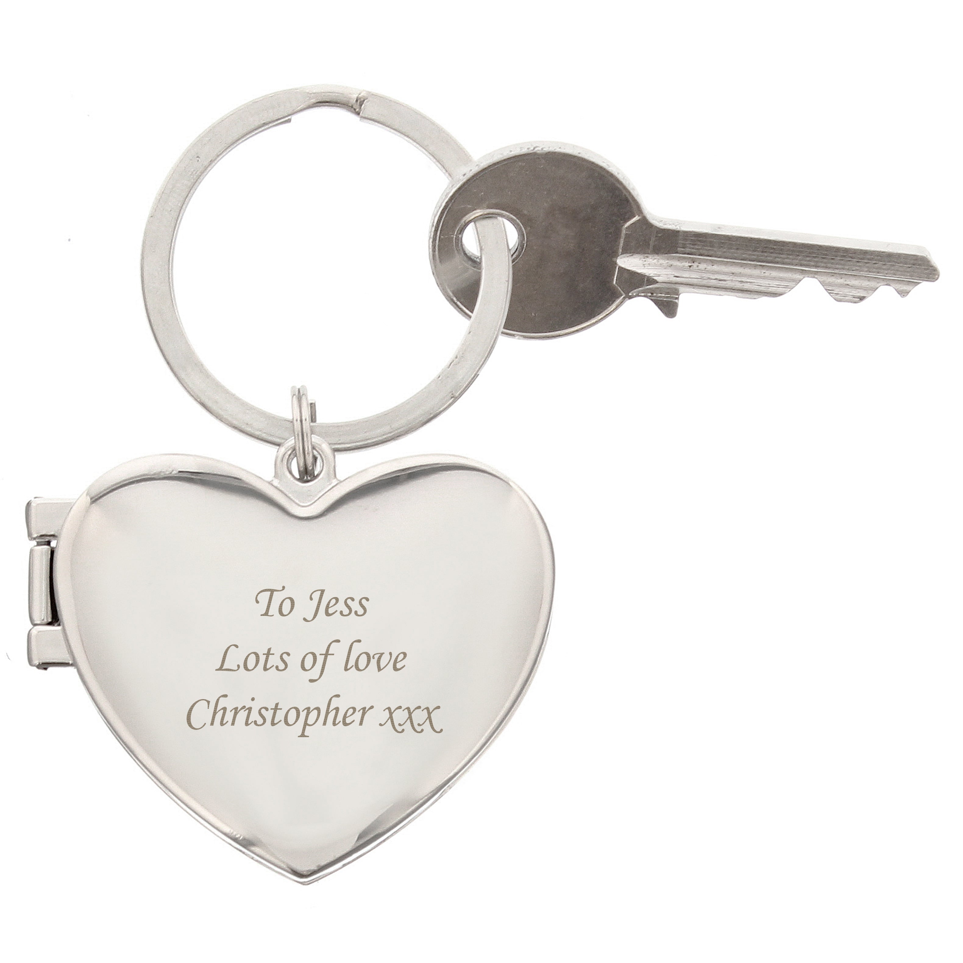 Personalised Heart Photoframe Keyring - gift & personalise