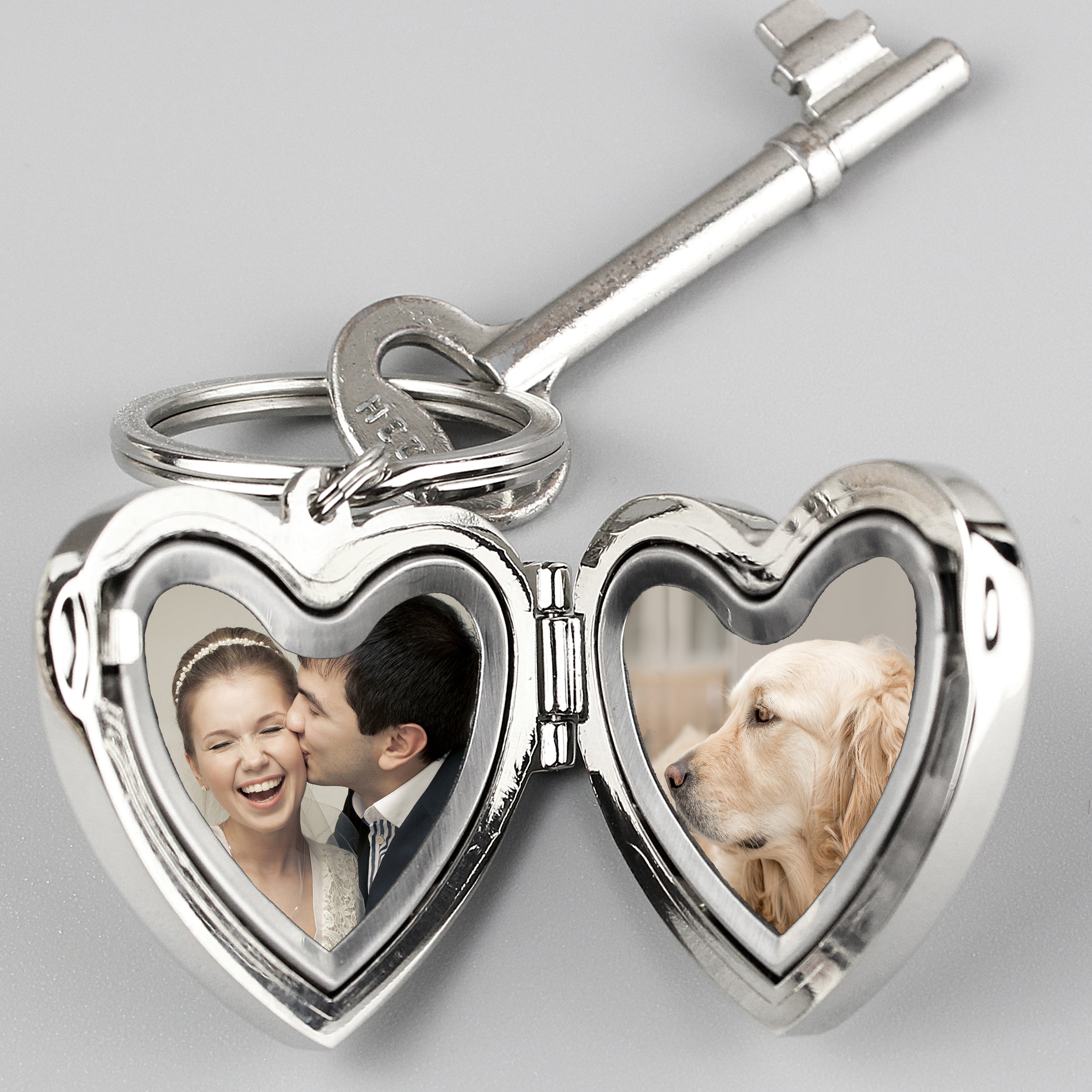 Personalised Heart Photoframe Keyring - gift & personalise