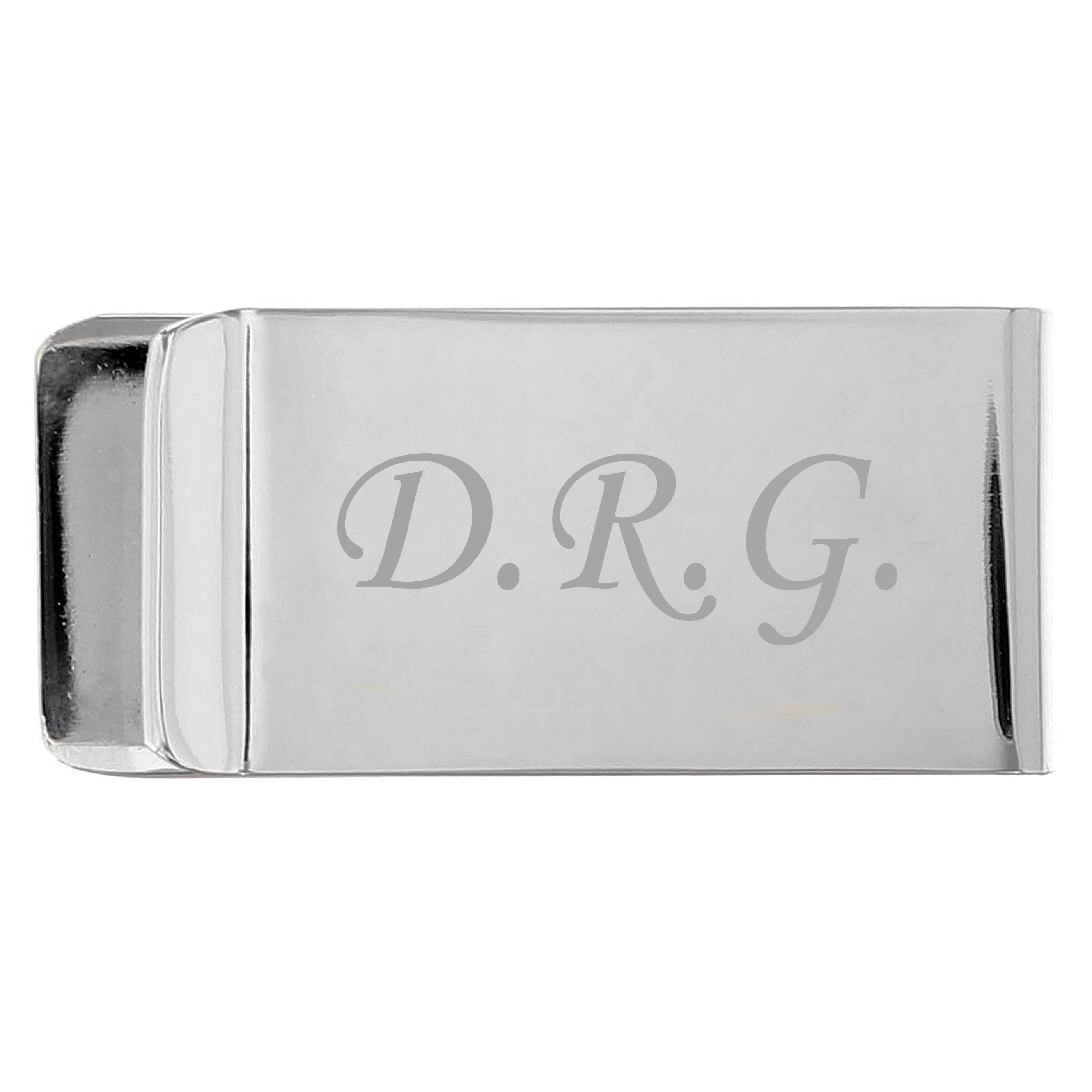 Personalised Silver Plated Money Clip - gift & personalise