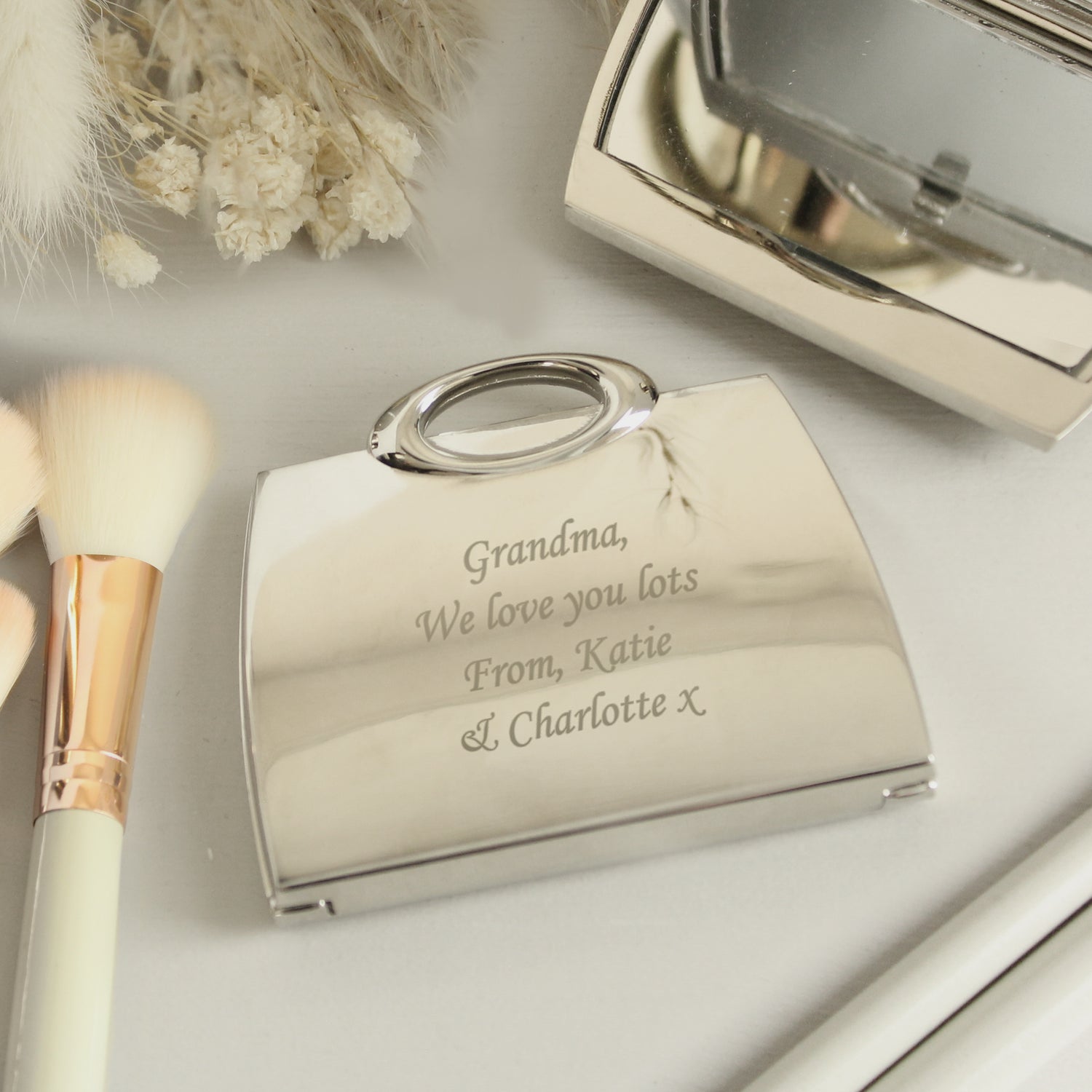 Personalised Handbag Compact Mirror - gift & personalise