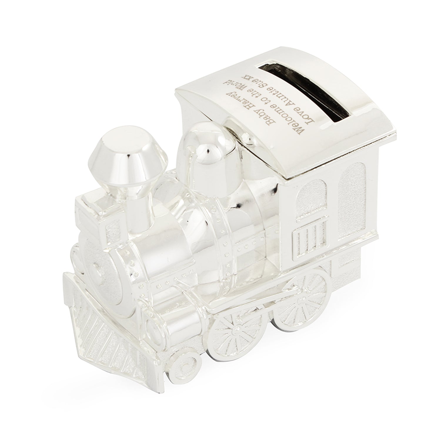 Personalised Train Money Box - gift & personalise