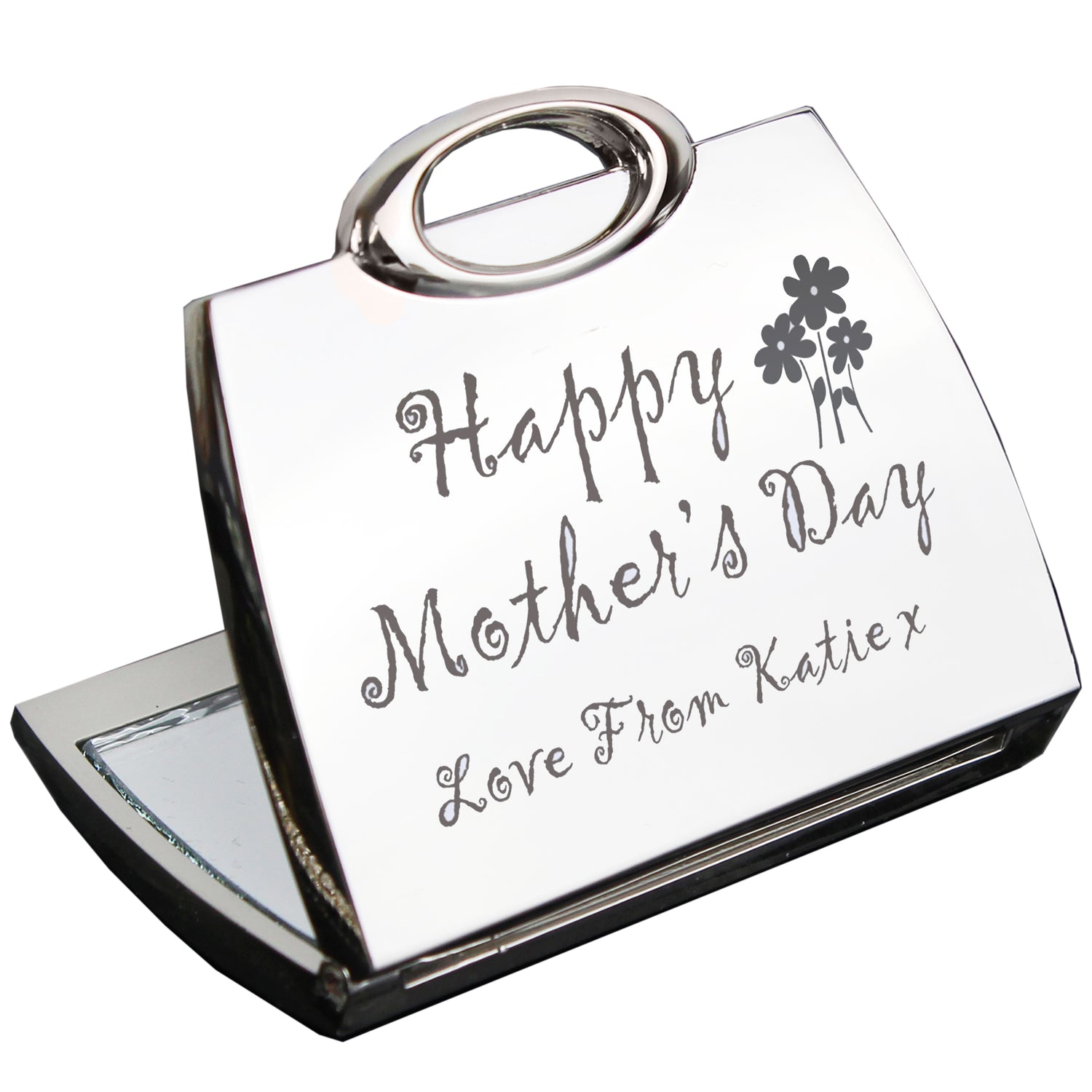 Personalised Happy Mothers Day Compact Mirror - gift & personalise