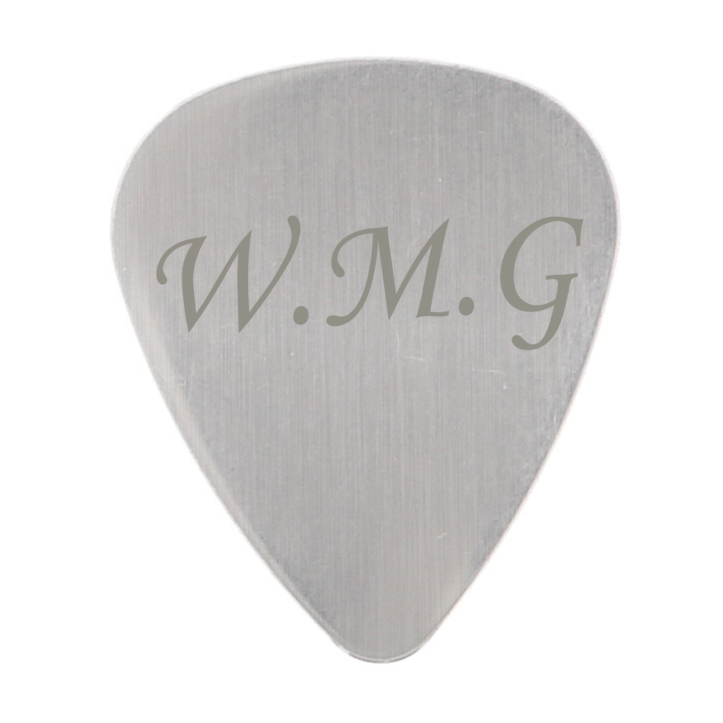 Personalised Initials Silver Plectrum - gift & personalise